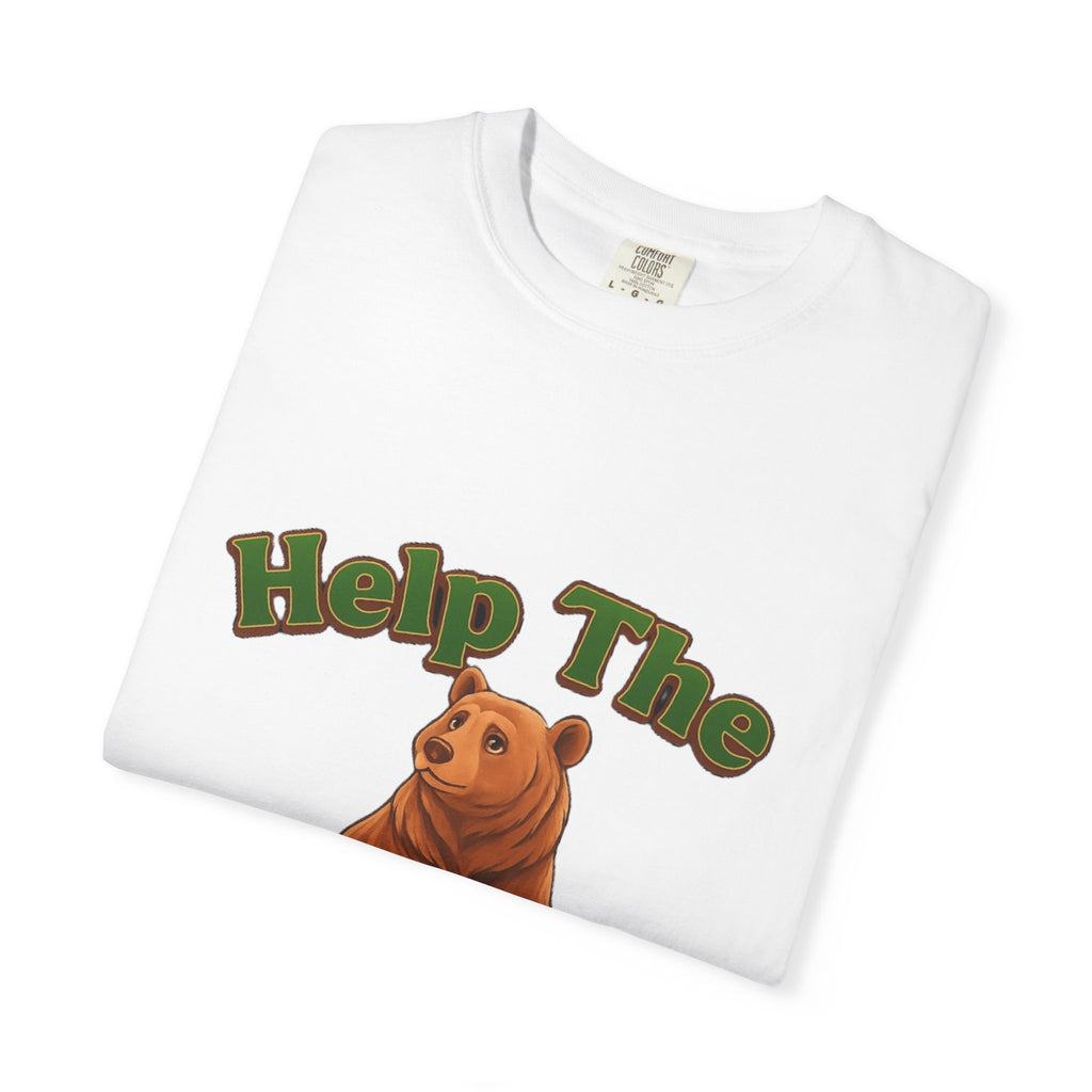 PRB "Don't Help me Help The Bear" T-shirt Bear Illustration by Power Runs Black