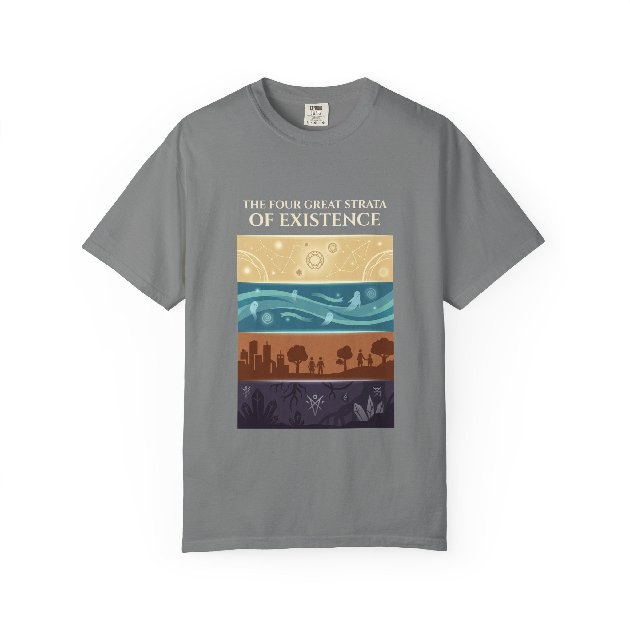 Desert to Night Sky Landscape T-Shirt | Vintage Garment-Dyed Graphic Tee by Printify
