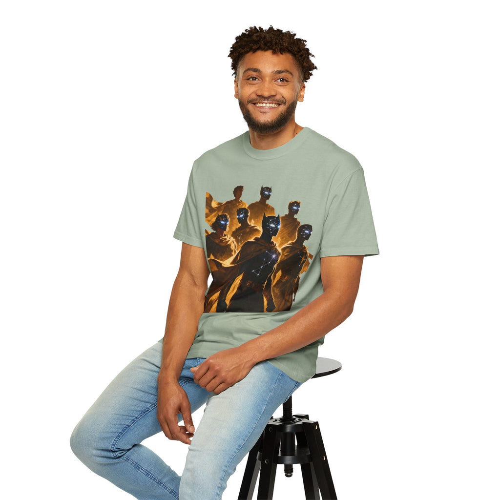 PRB Cosmic Heroes Graphic Tee (Golden Cloaks & Starry Faces) by Power Runs Black