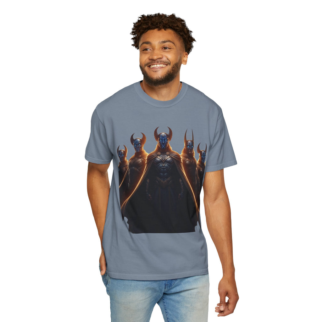 Power Runs Black PRB Dark Legion Graphic T-Shirt — Horned Warriors Fantasy Tee by Power Runs Black
