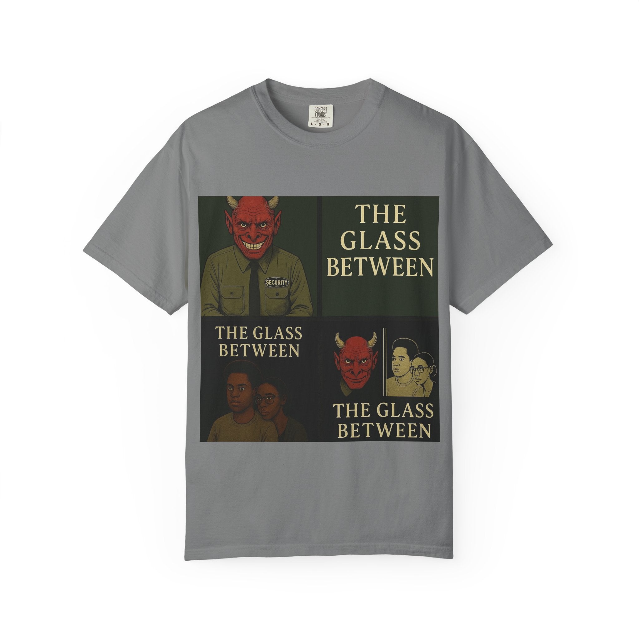 PRB The Glass Between Vintage Collage T-Shirt by Power Runs Black