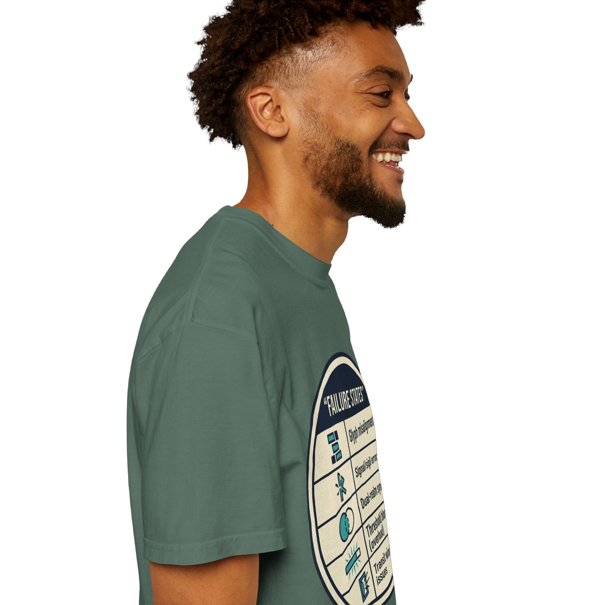 Power Runs Black PRB Failure States T-Shirt — Sci‑Fi Status Badge Graphic Tee by Printify