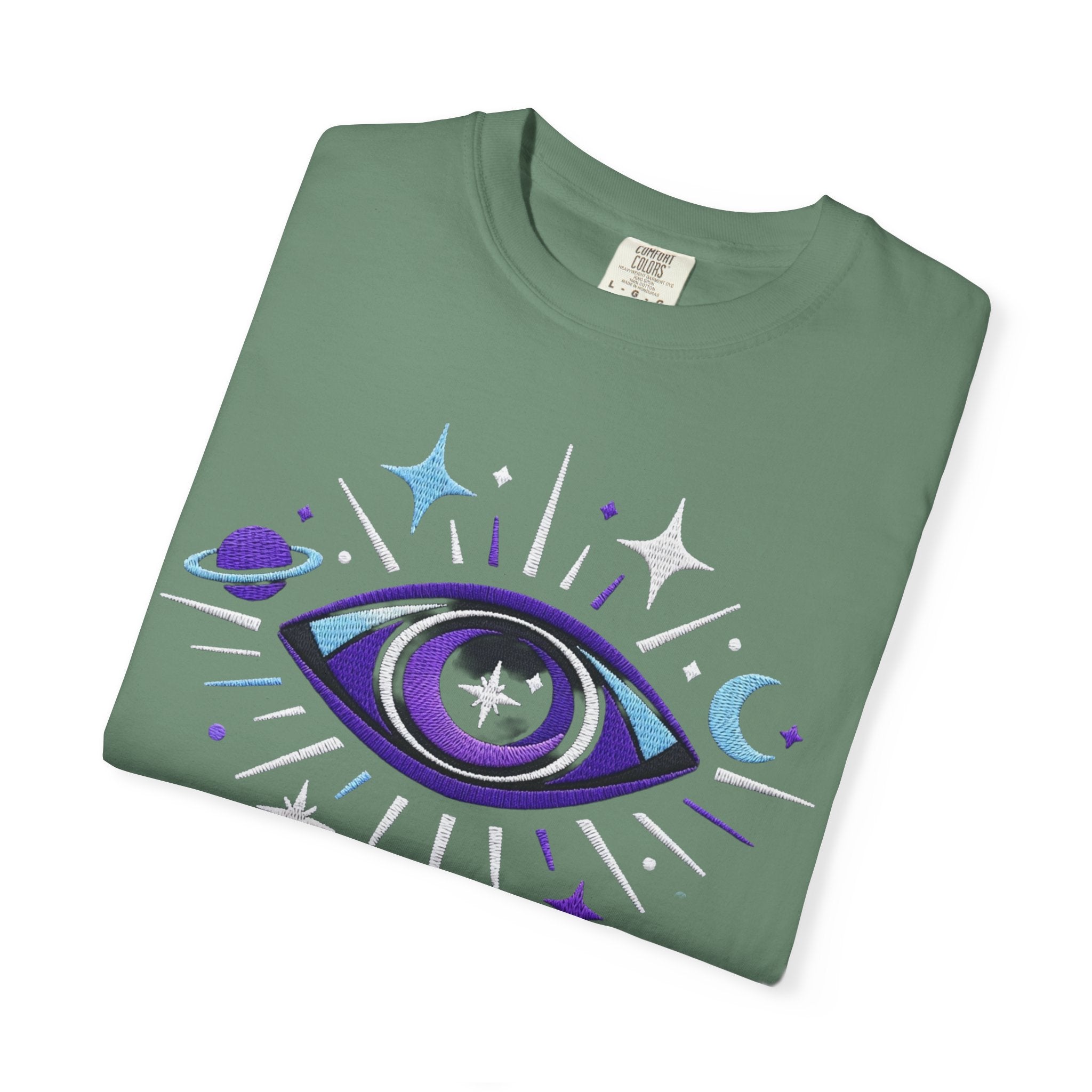 PRB Mystic All-Seeing Eye T-shirt | Cosmic Moon and Stars by Power Runs Black