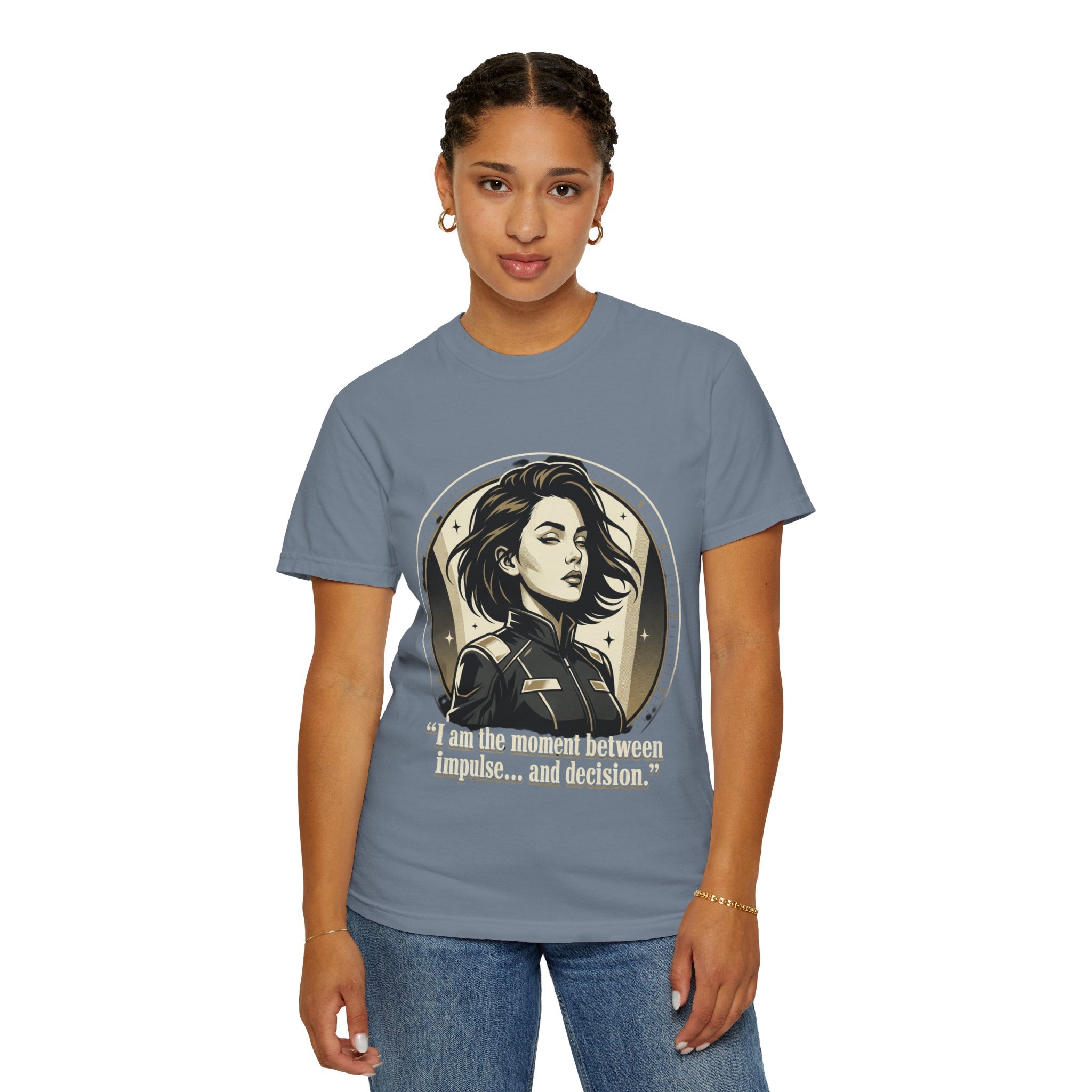 Power Runs Black Retro Space Captain Portrait T-Shirt — 'Fearless Commander' Graphic Tee by Power Runs Black