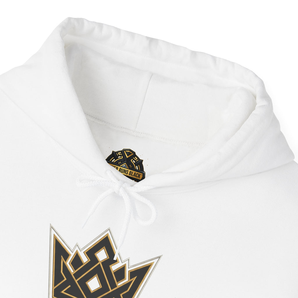 Power Runs Black PRB Logo Hoodie — Ascension State Crown Design by Printify