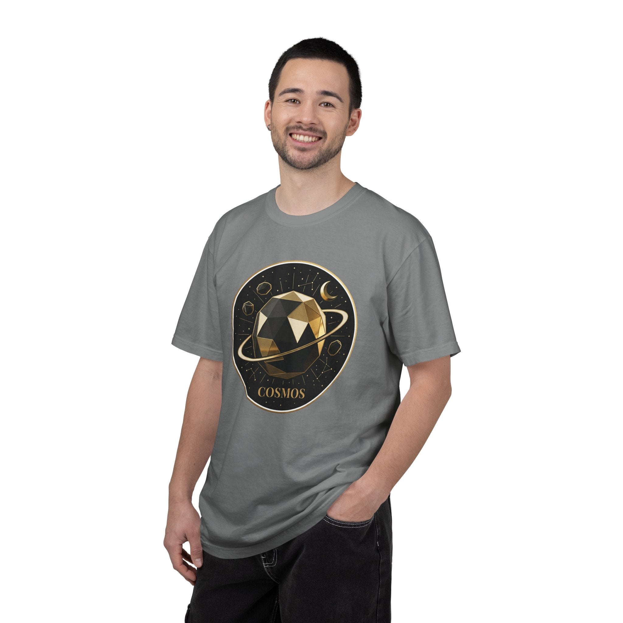 PRB Cosmos Geometric Planet T-Shirt by Power Runs Black