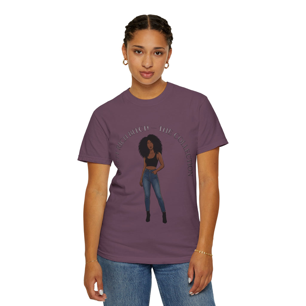 Pretty Rich Bitch The Collection by PRB Graphic Tee (Afro Curly Woman) by Power Runs Black