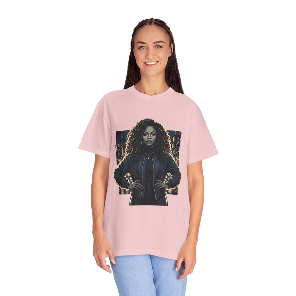 Pretty Rich Bitch The Collection by PRB T-Shirt — Bold Graphic Tee with Empowered Woman Portrait by Power Runs Black