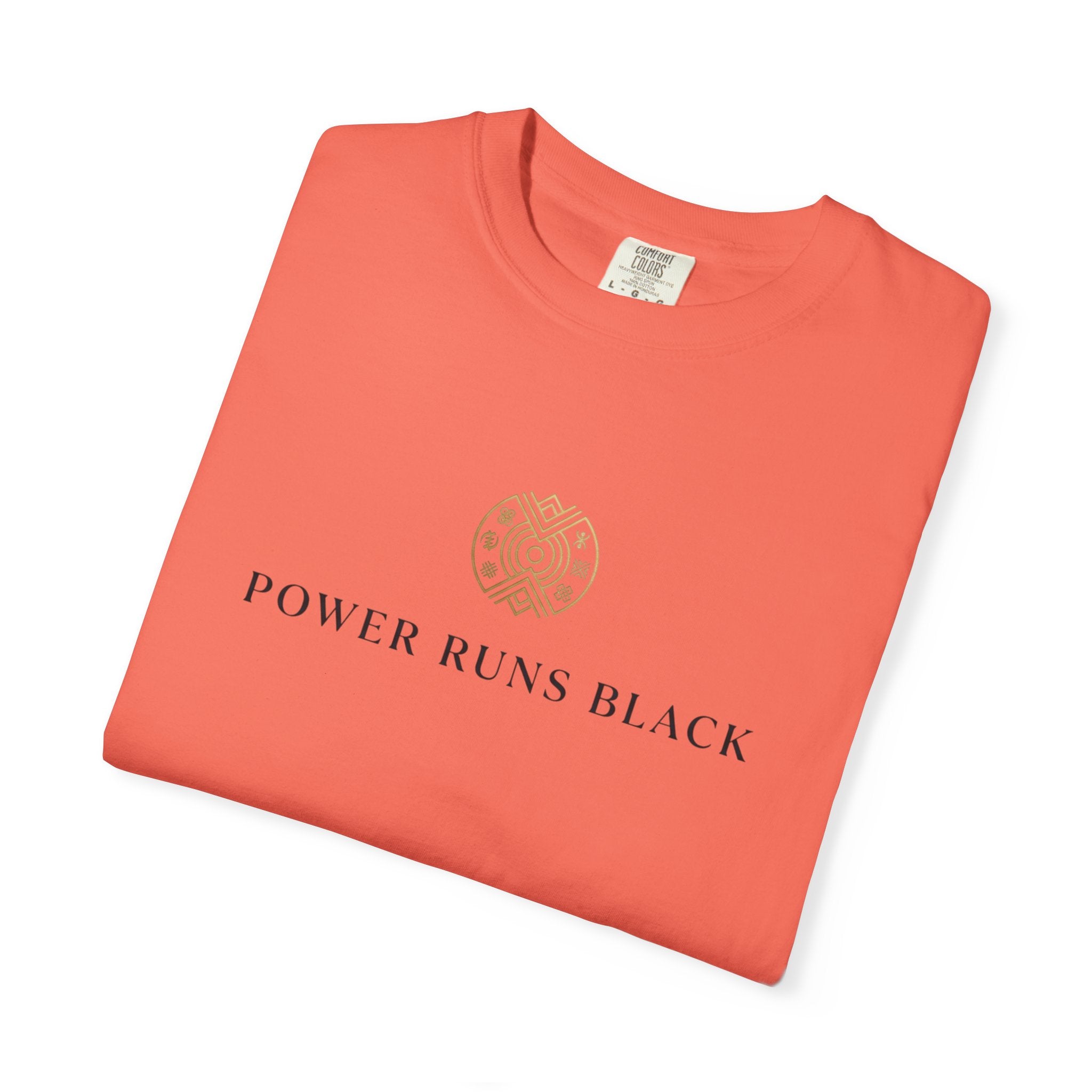 Power Runs Black PRB Graphic T-Shirt — Minimal Emblem Tee by Power Runs Black