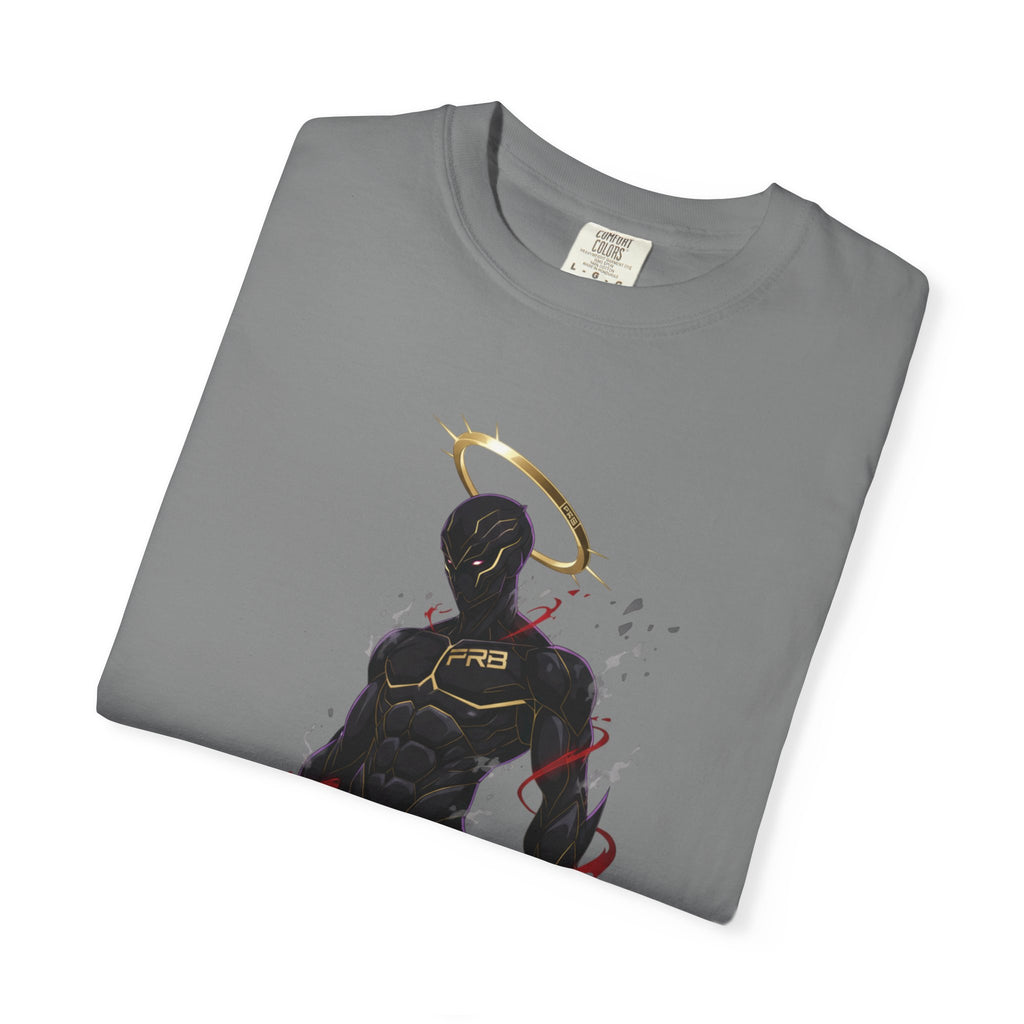 PRB Shadow Hero Graphic T-Shirt — Haloed Vigilante Illustration by Printify
