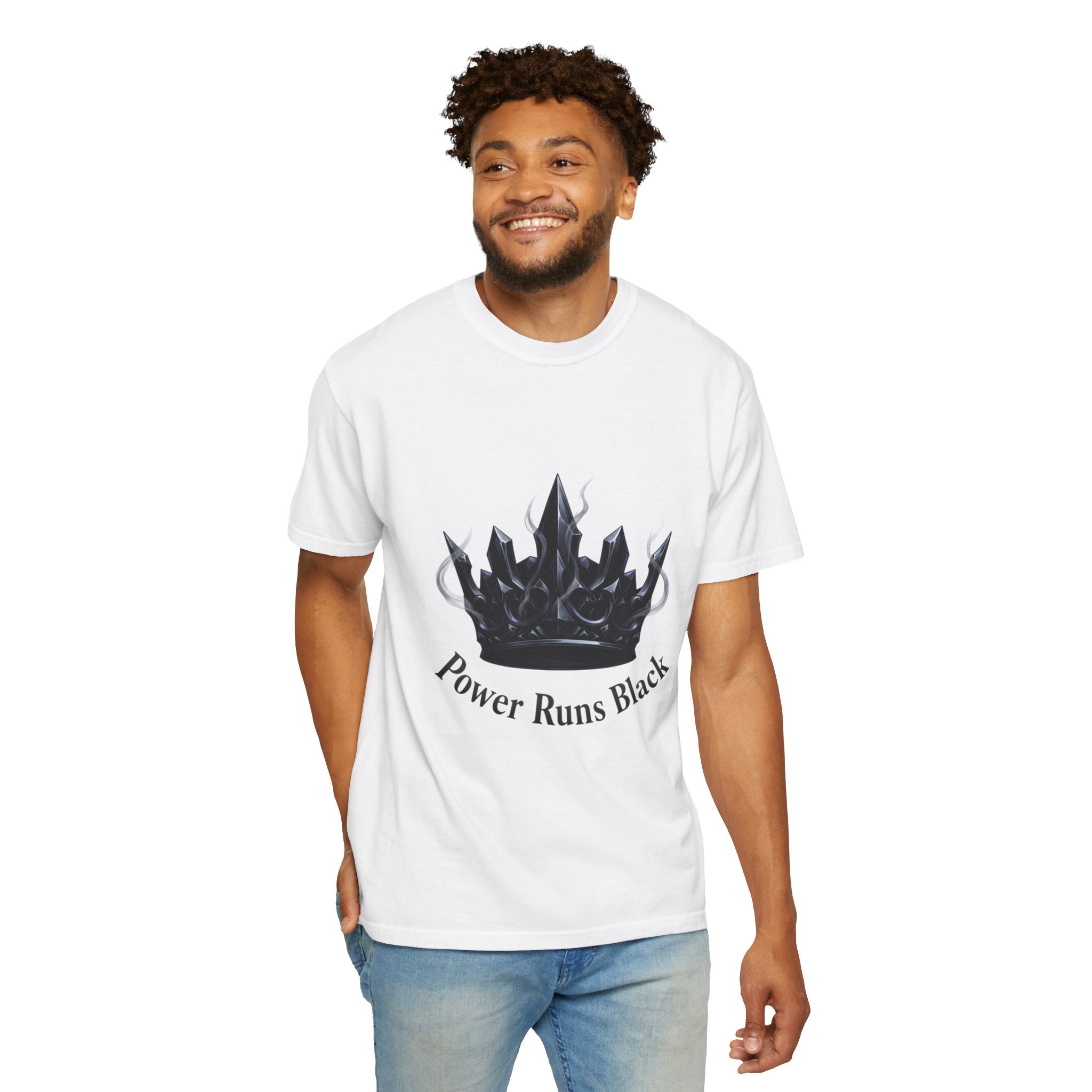 PRB Power Runs Black Crown Graphic T-Shirt by Printify