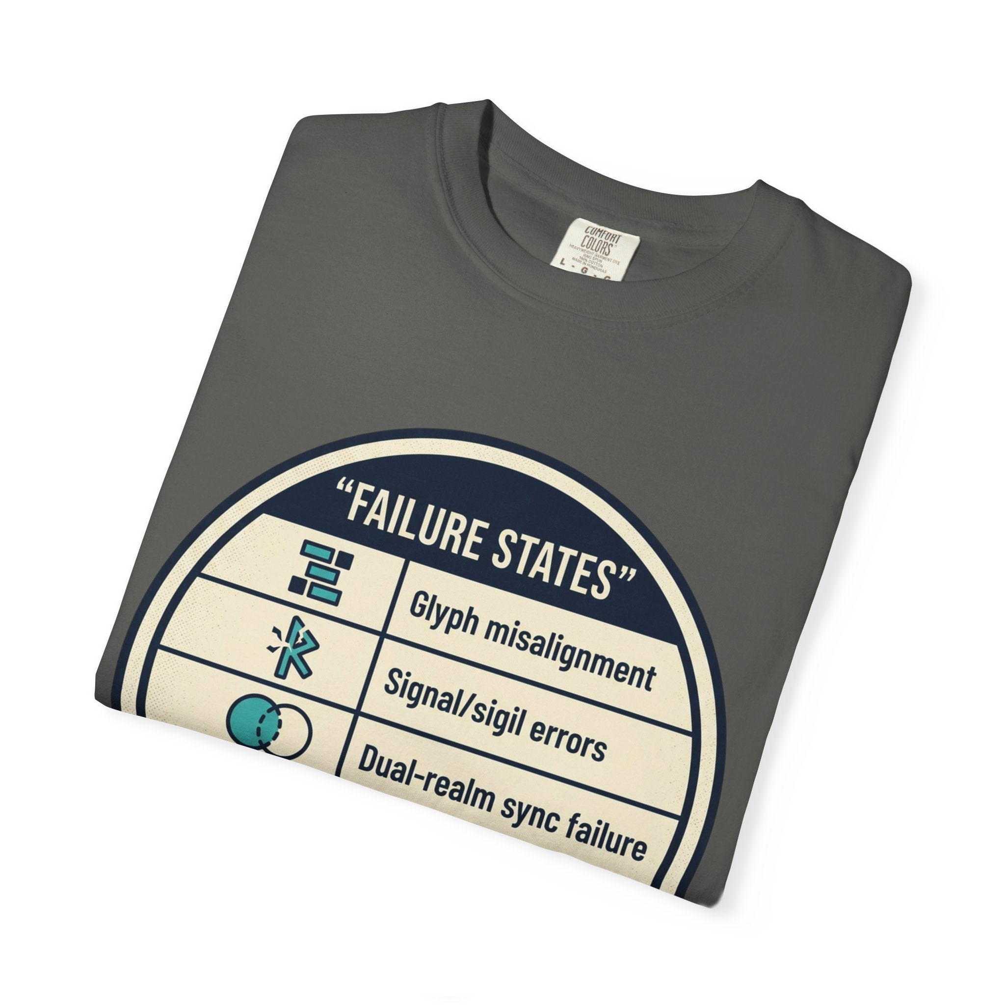 Power Runs Black PRB Failure States T-Shirt — Sci‑Fi Status Badge Graphic Tee by Printify