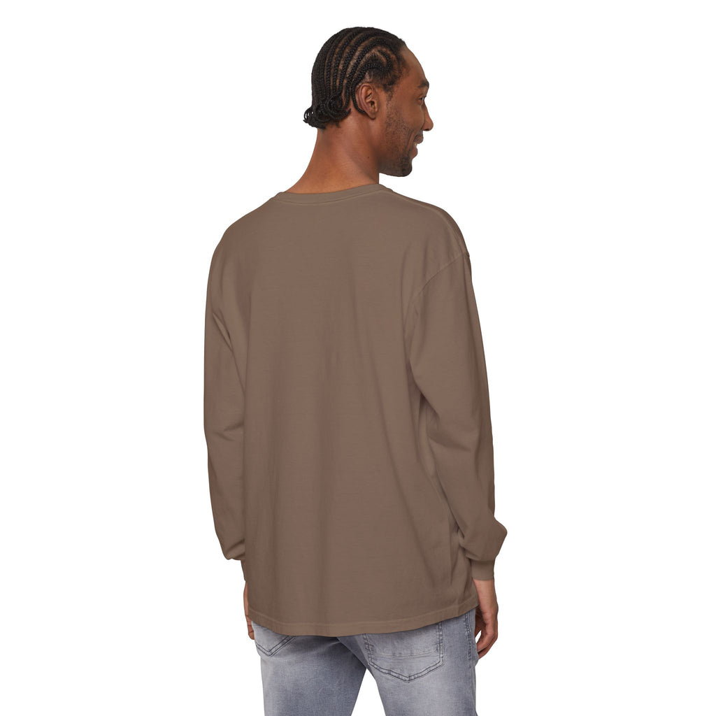 PRB Neon City Skyline Long Sleeve Shirt | Urban Nightscape Illustration by Power Runs Black