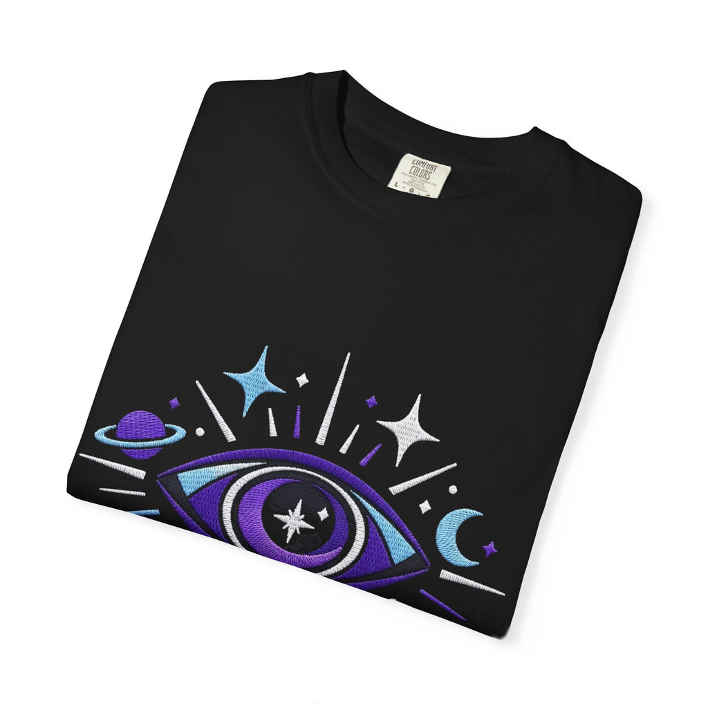 PRB Mystic All-Seeing Eye T-shirt | Cosmic Moon and Stars by Printify