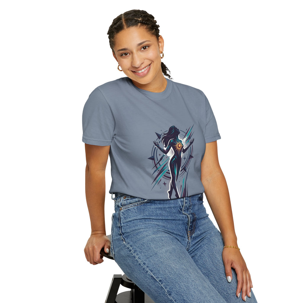 Power Runs Black PRB Ascension Graphic T-Shirt — Cosmic Silhouette Tee by Power Runs Black