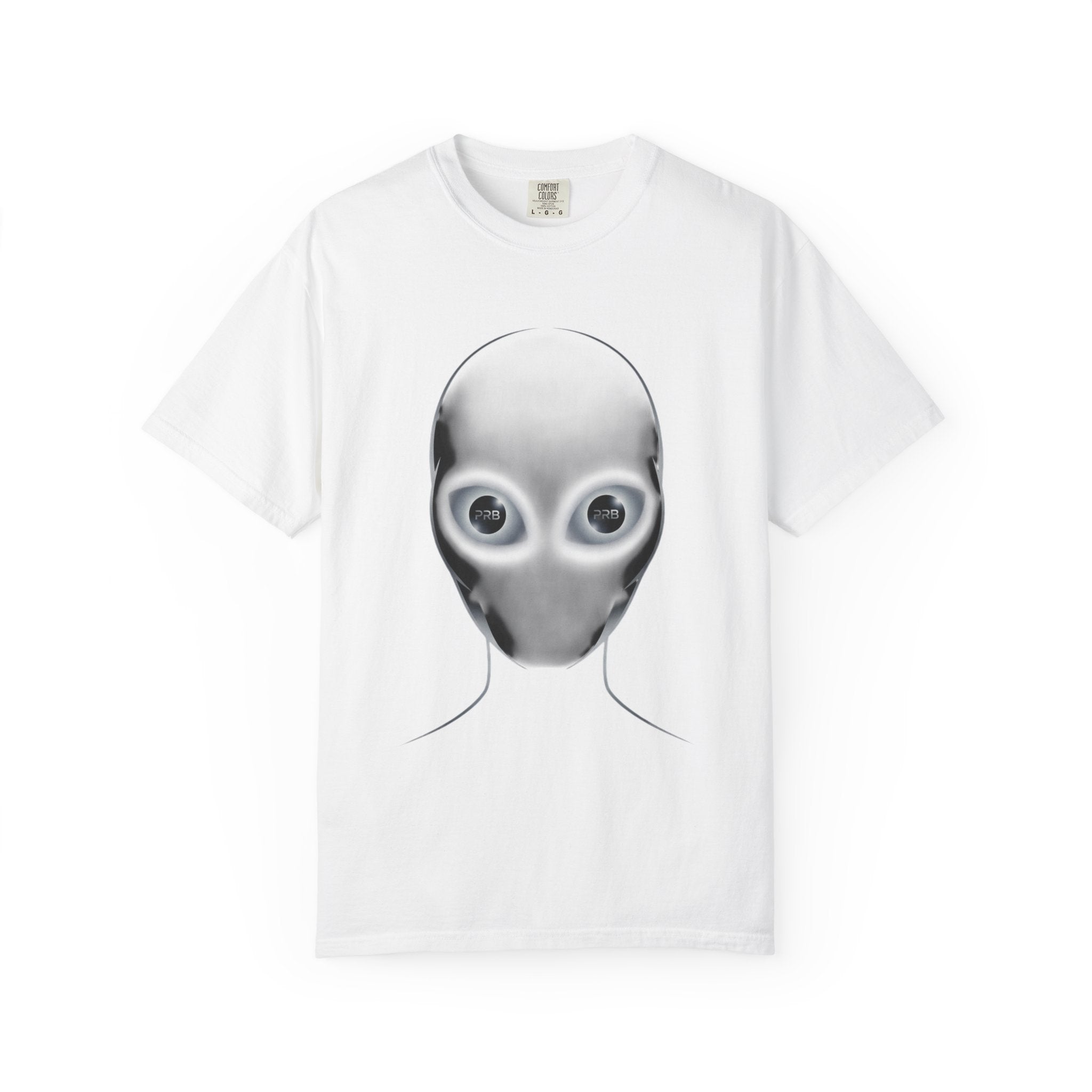 Printify Alien Head Graphic T-Shirt — Surreal Sci‑Fi Face Tee - T-Shirt
