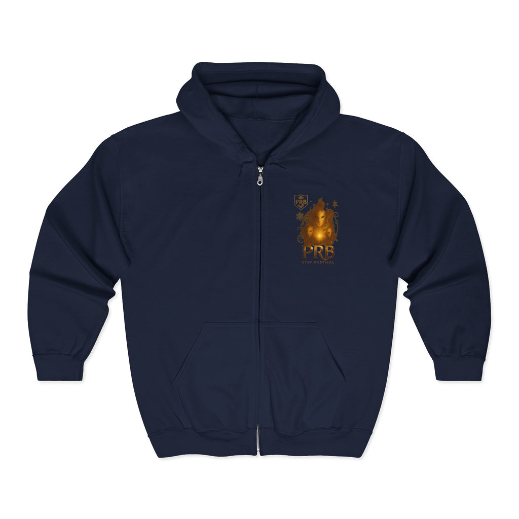 PRB Mystical Flame Mask hoodie | Zip Hoodie by Printify