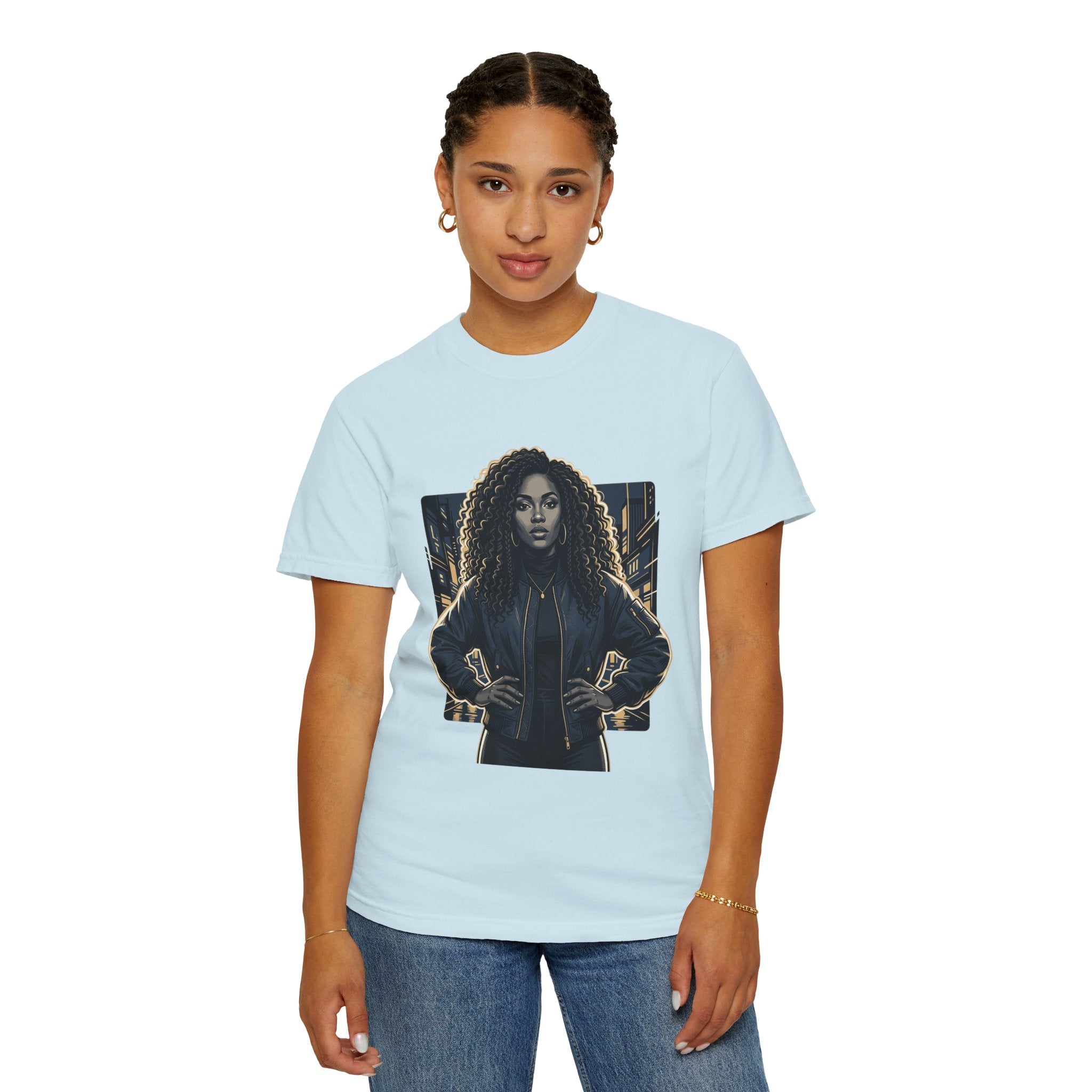 Pretty Rich Bitch The Collection by PRB T-Shirt — Bold Graphic Tee with Empowered Woman Portrait by Power Runs Black