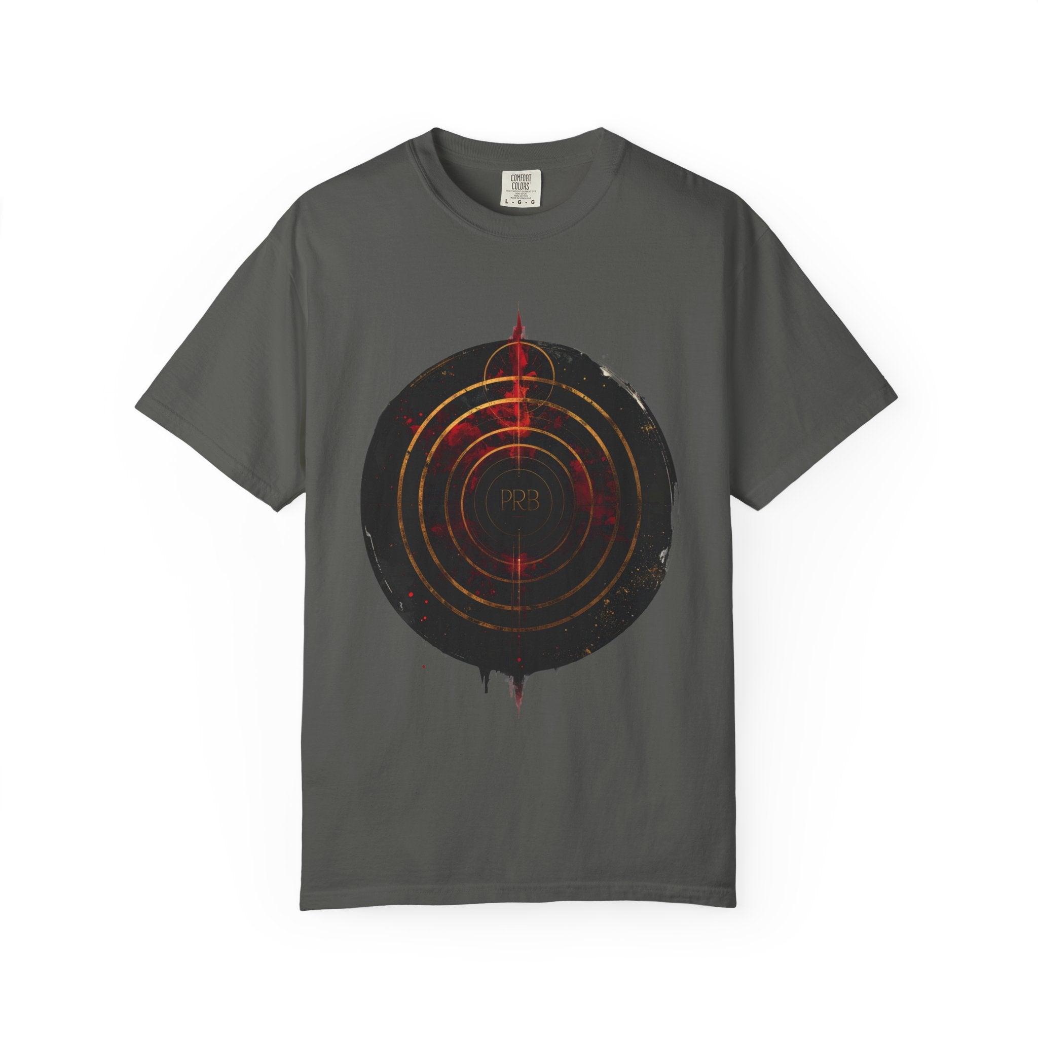 PRB Target Bullseye T-Shirt — Retro Circular Target Graphic Tee by Power Runs Black