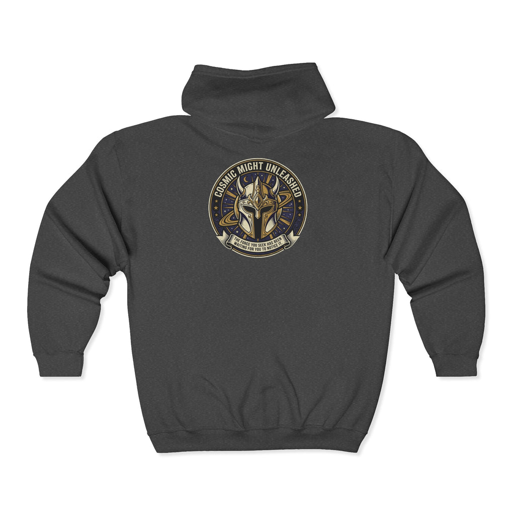 PRB Full-Zip Hoodie — Cosmic Night Unleashed Graphic by Power Runs Black