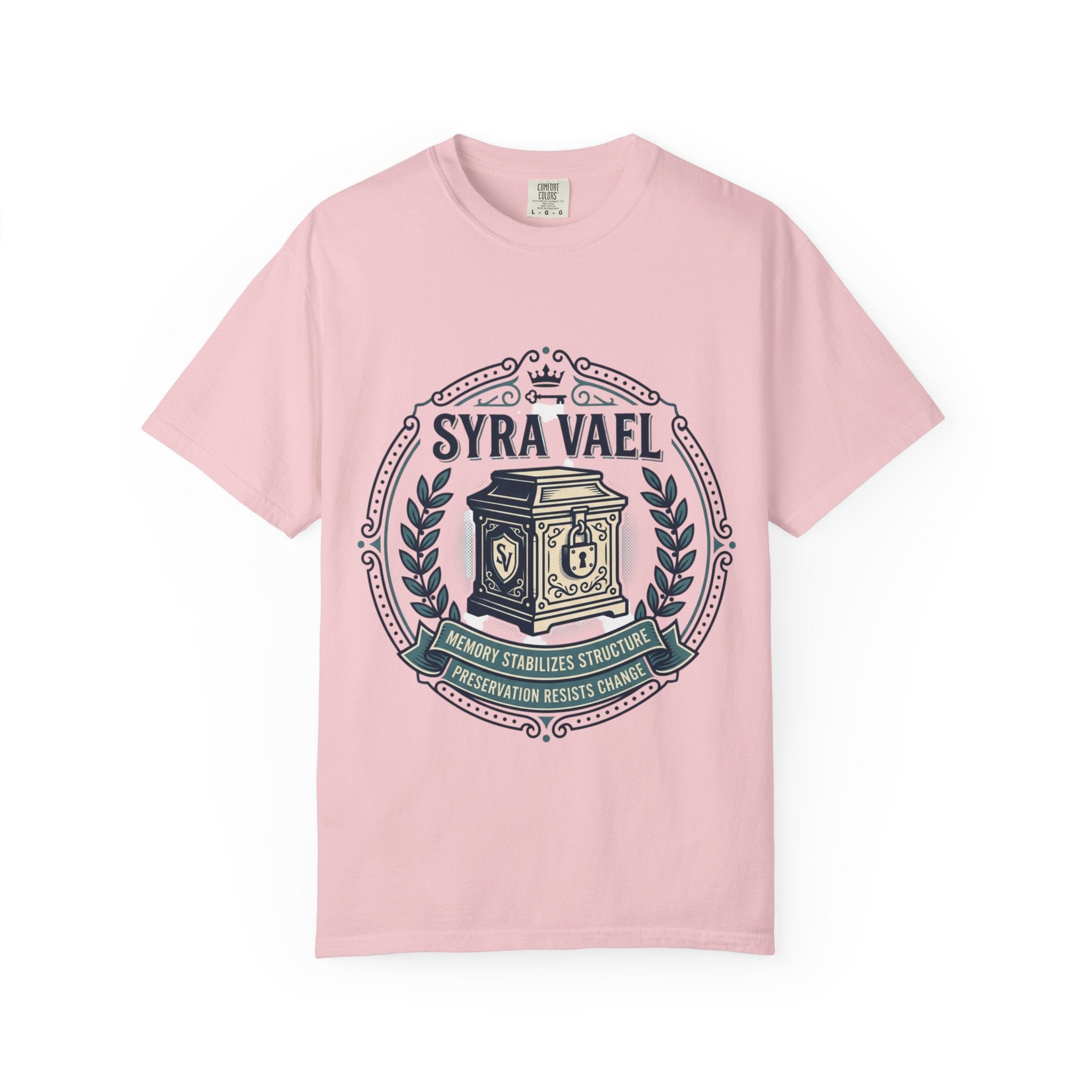 Power Runs Black PRB — Syra Vael Vintage Crest Tee by Power Runs Black
