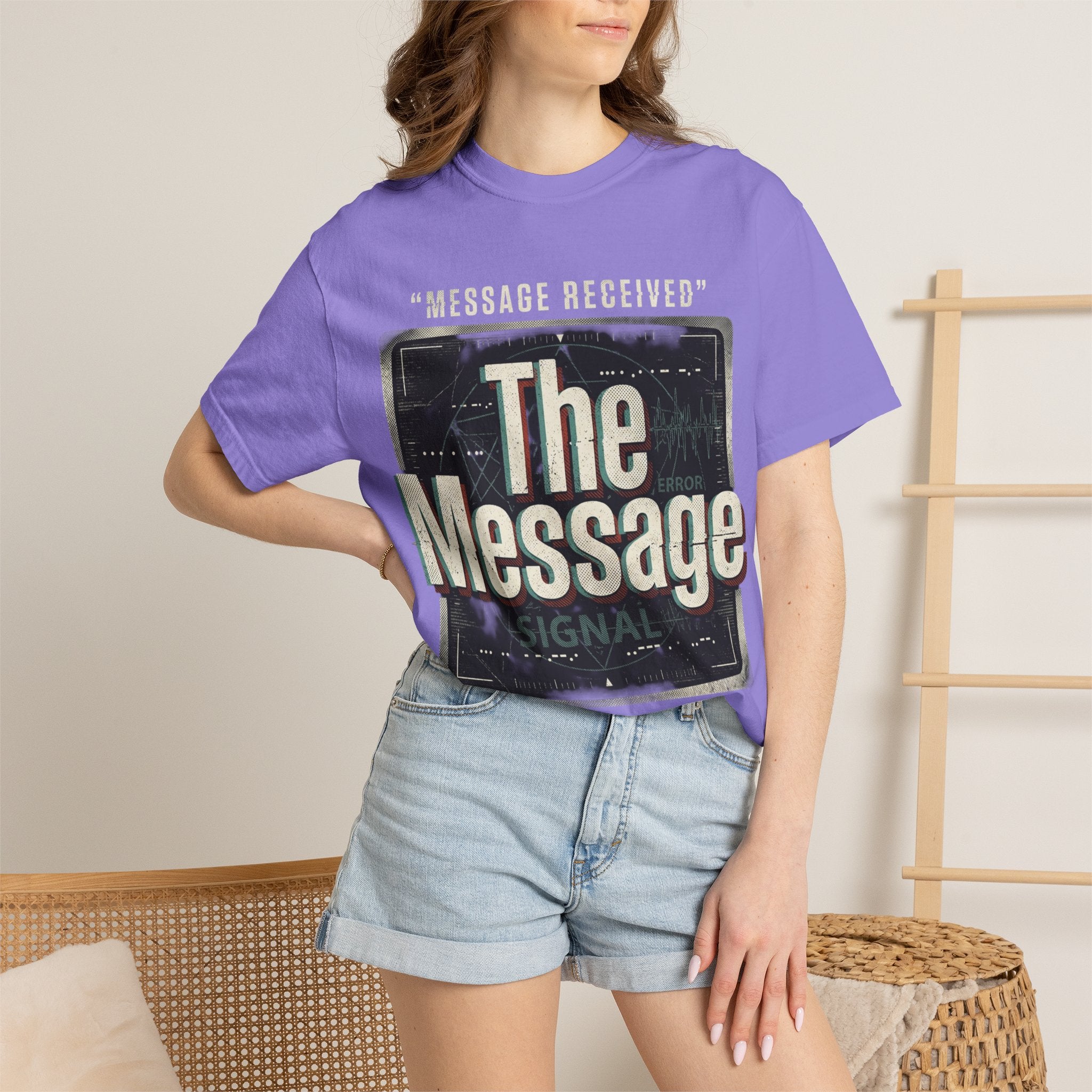 Power Runs Black PRB The Message Signal T-Shirt — Retro Graphic Tee with 'Message Received' Design by Power Runs Black