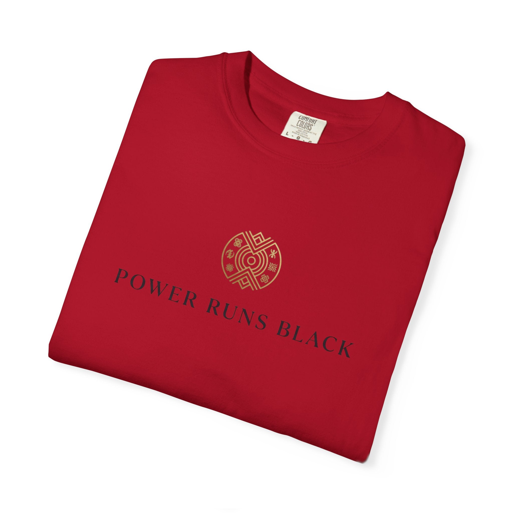 Power Runs Black PRB Graphic T-Shirt — Minimal Emblem Tee by Power Runs Black