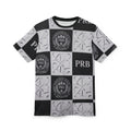PRB Checkerboard All-Over Print Tee by Power Runs Black