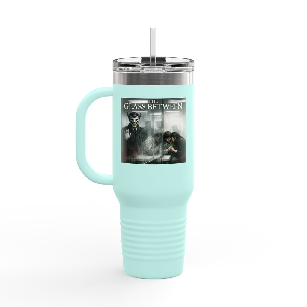 PRB The Glass Between, 40oz Insulated Travel Mug by Power Runs Black