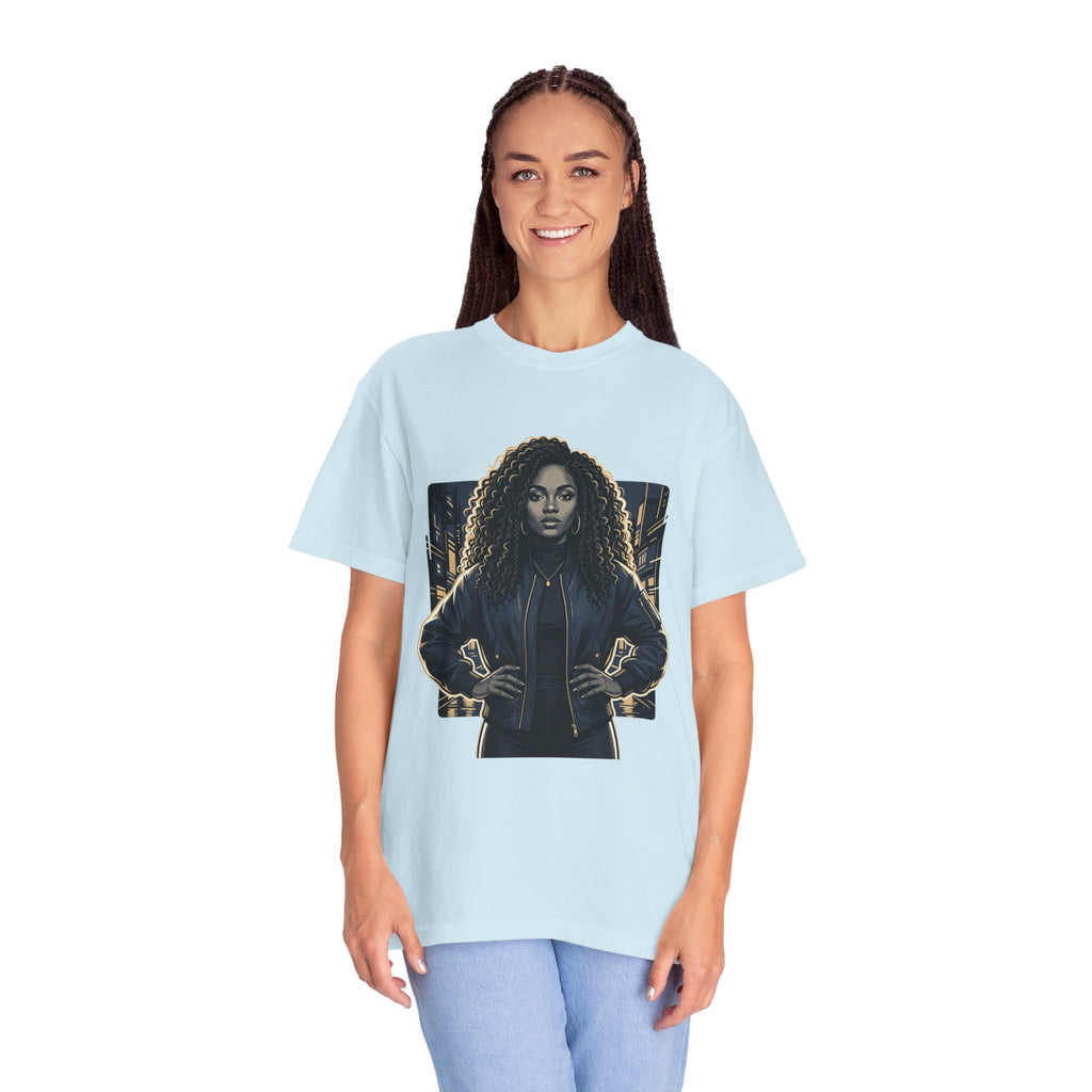 Pretty Rich Bitch The Collection by PRB T-Shirt — Bold Graphic Tee with Empowered Woman Portrait by Power Runs Black