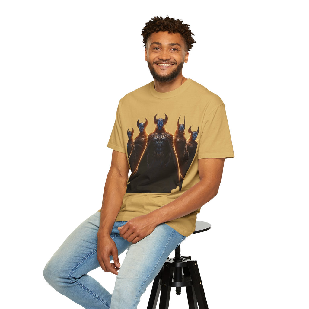 Power Runs Black PRB Dark Legion Graphic T-Shirt — Horned Warriors Fantasy Tee by Power Runs Black