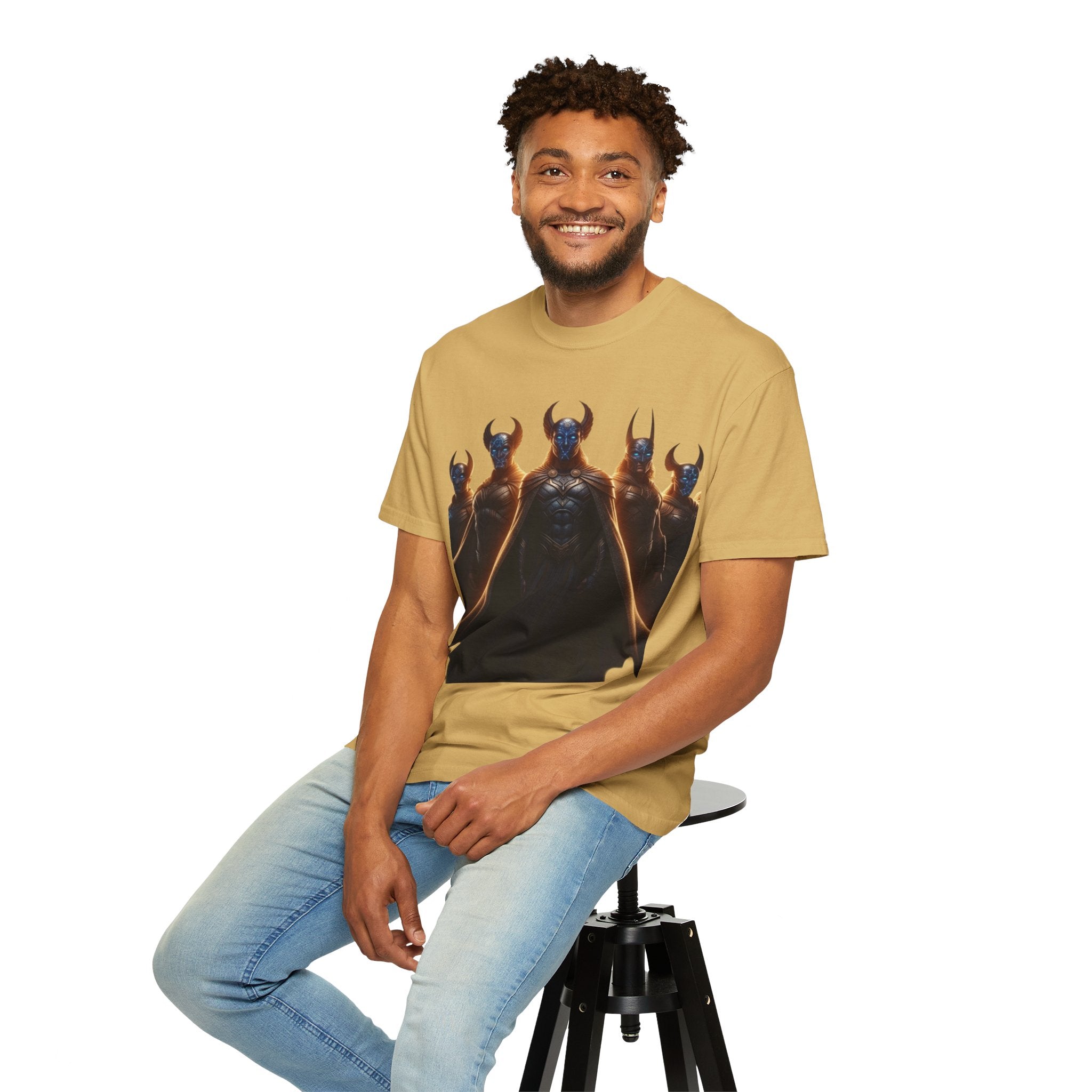 Power Runs Black PRB Dark Legion Graphic T-Shirt — Horned Warriors Fantasy Tee by Power Runs Black