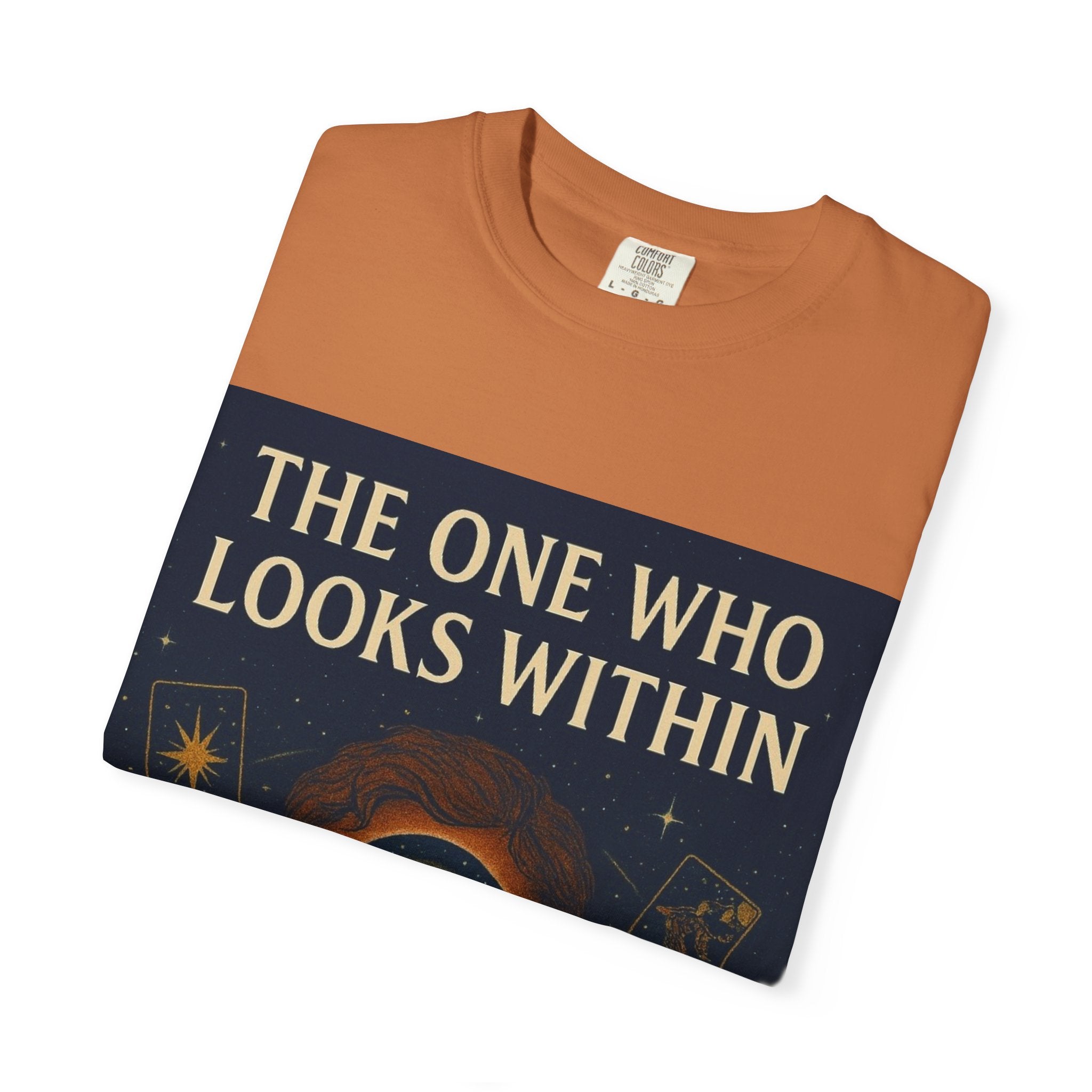 PRB Tarot Eye T-Shirt — "The One Who Looks Within" Mystical Graphic Tee by Power Runs Black