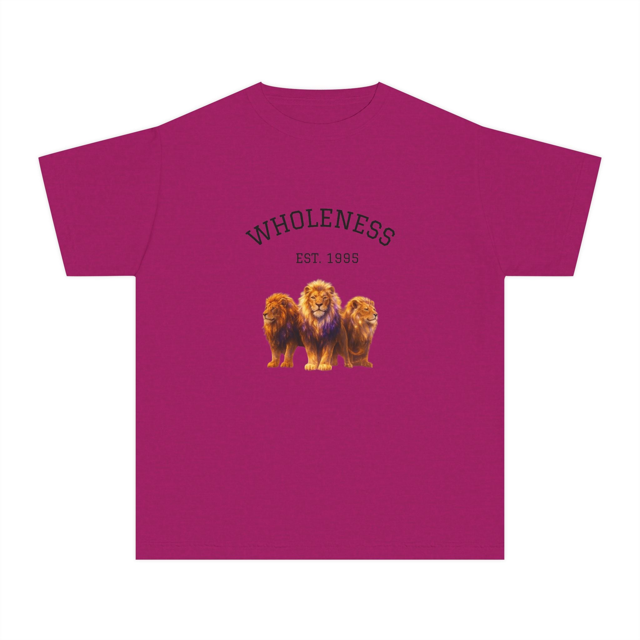 Power Runs Black PRB Youth Tee — "Wholeness Est. 1995" Lion Graphic Kids Shirt by Power Runs Black