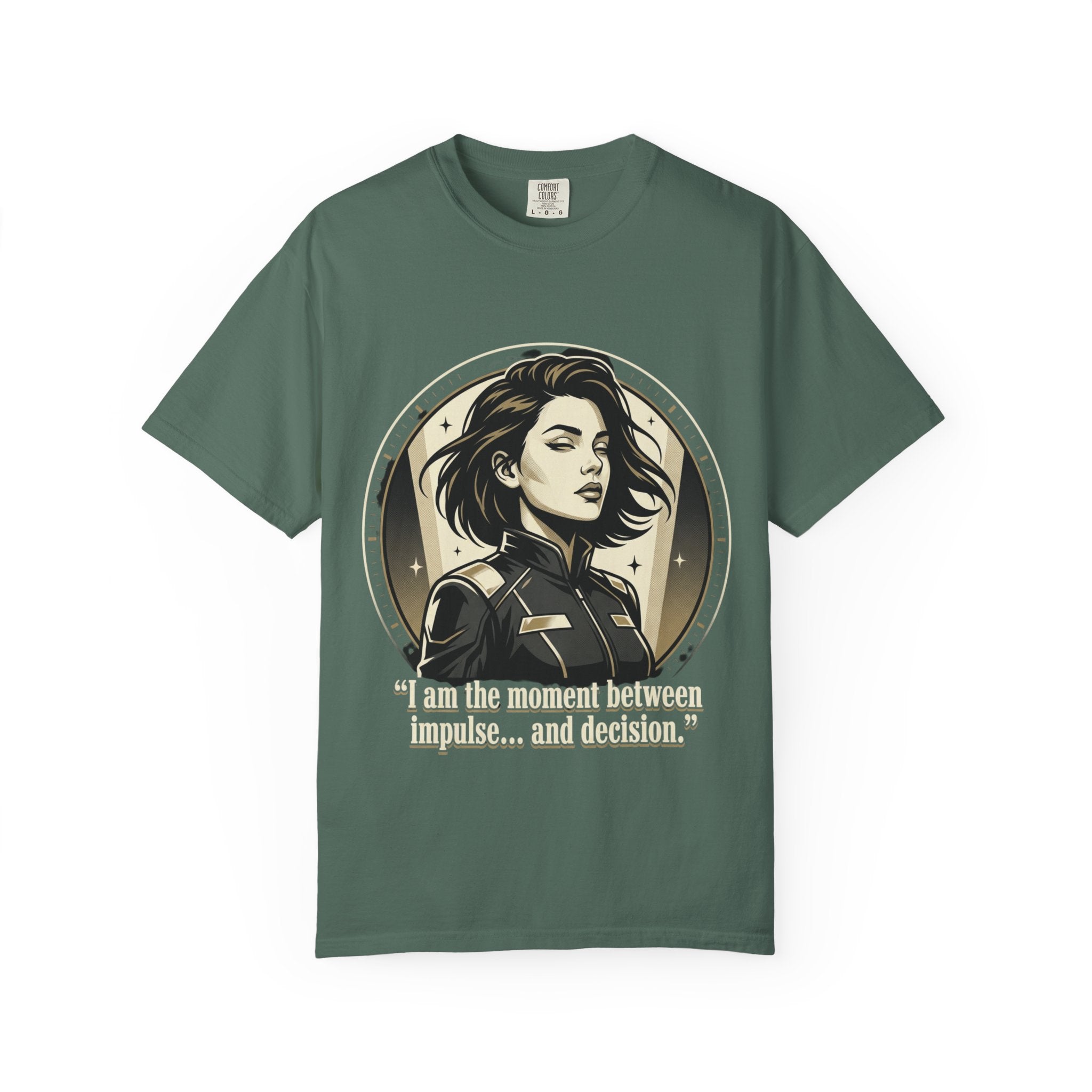 Power Runs Black Retro Space Captain Portrait T-Shirt — 'Fearless Commander' Graphic Tee by Power Runs Black