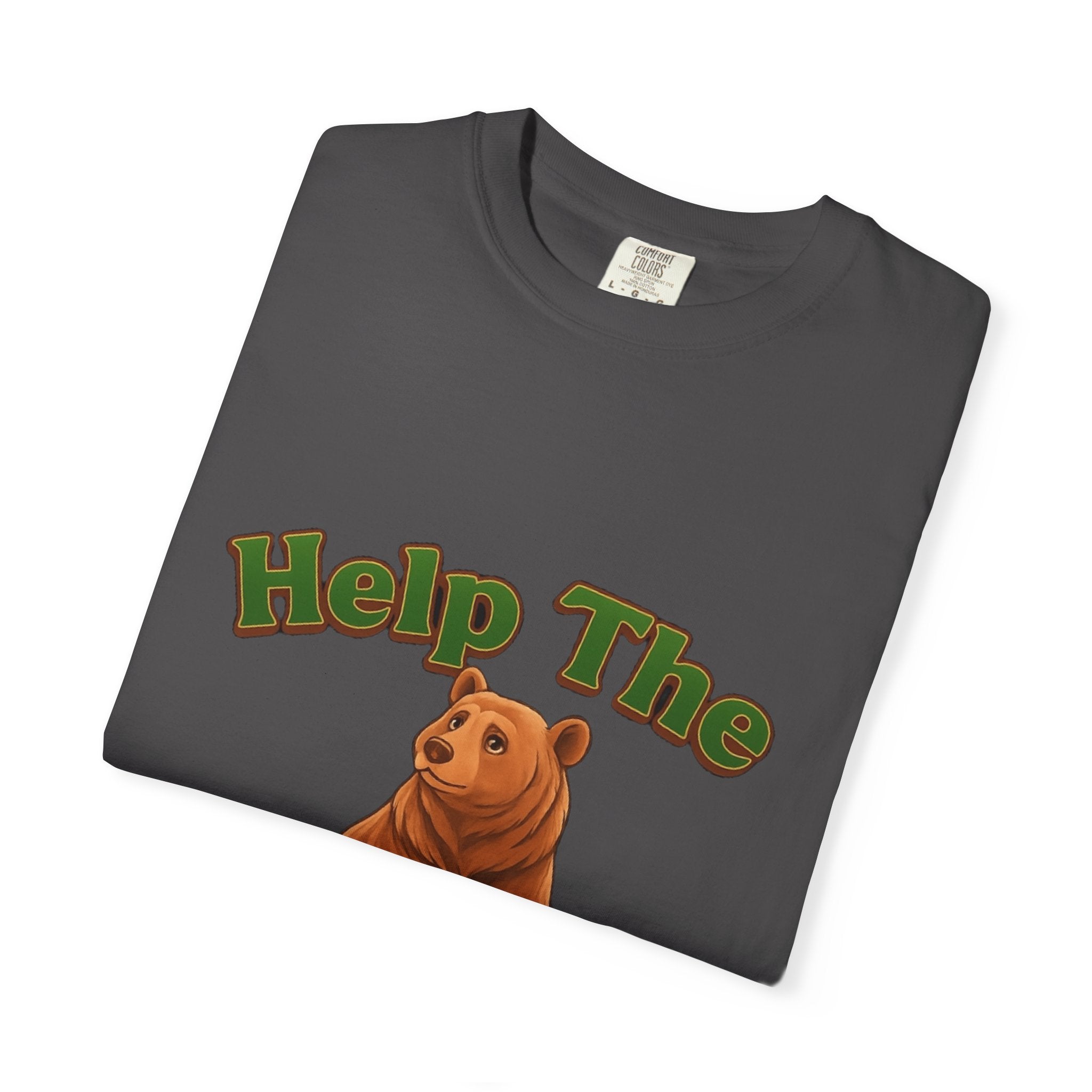 PRB Help The Bear T-shirt | Cute Sitting Bear Illustration by Printify
