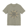PRB Compass Rose Mandala Tee — Nautical Compass Graphic Shirt by Power Runs Black
