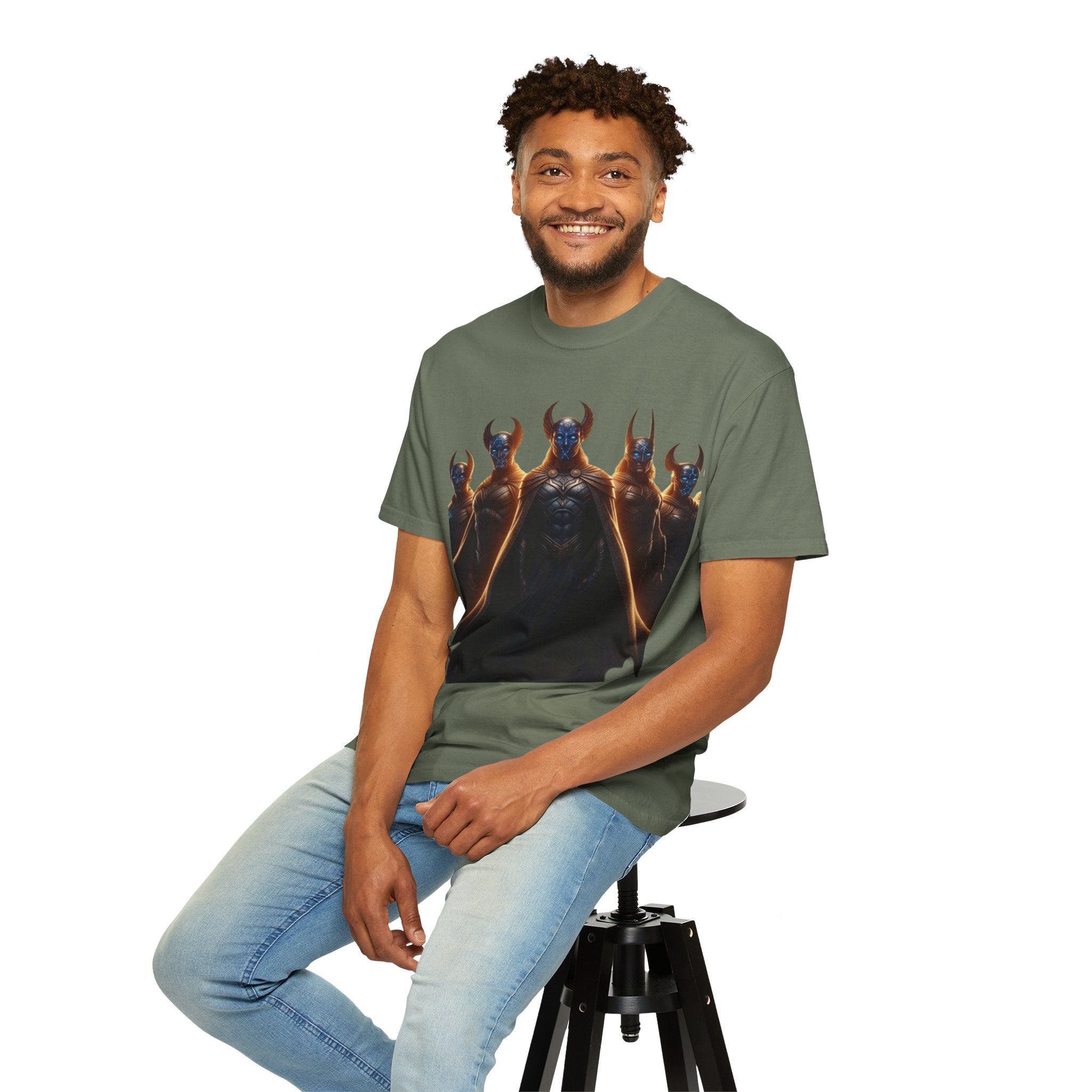 Power Runs Black PRB Dark Legion Graphic T-Shirt — Horned Warriors Fantasy Tee by Power Runs Black