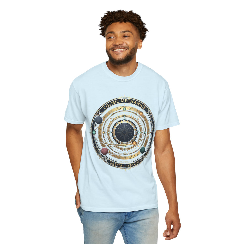PRB Cosmic Mechanics Solar System Graphic T-Shirt | Planetary Orbit Tee by Printify