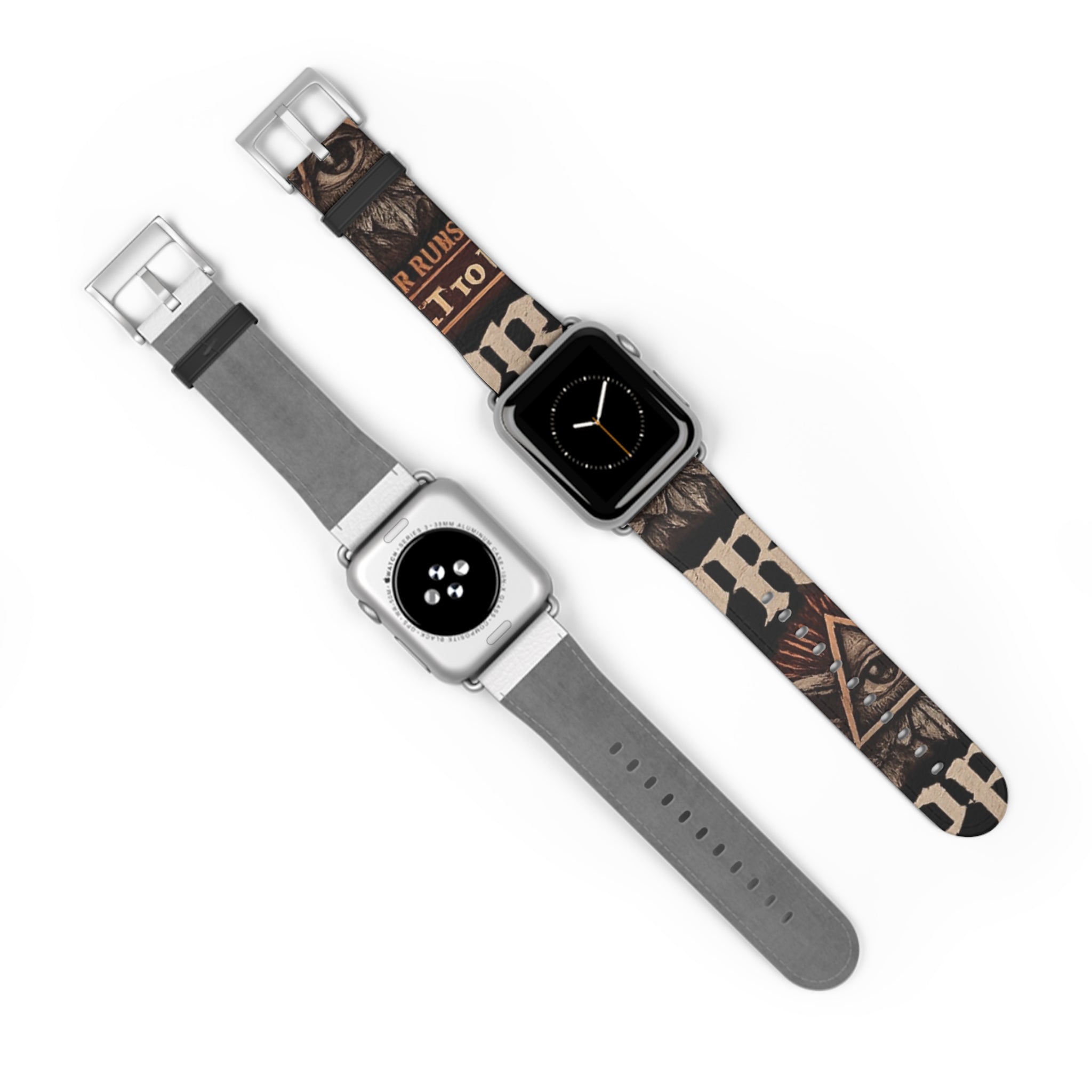 Mystic All-Seeing Eye Apple Watch Band — Vintage Occult Faux Leather Strap by Printify