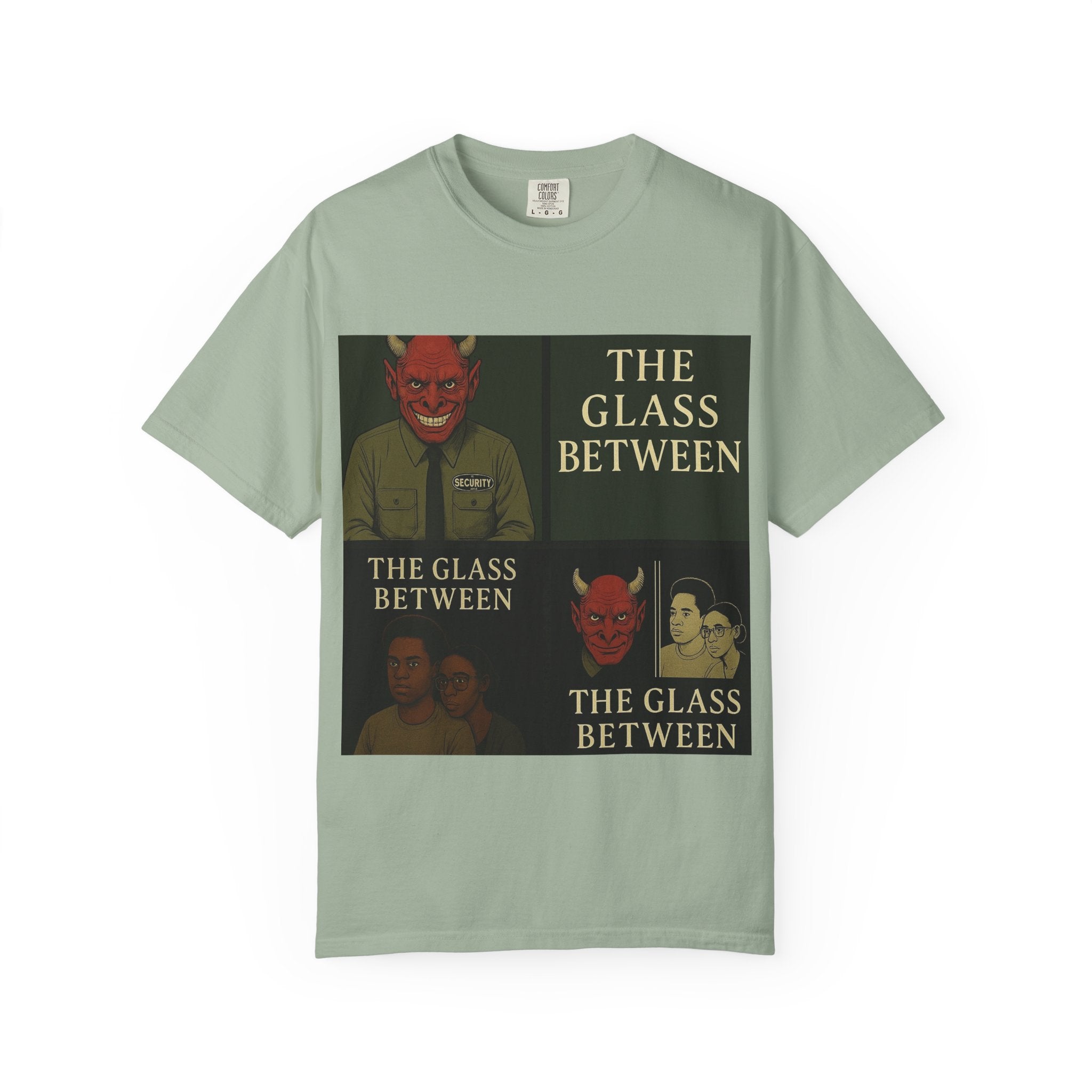 PRB The Glass Between Vintage Collage T-Shirt by Power Runs Black
