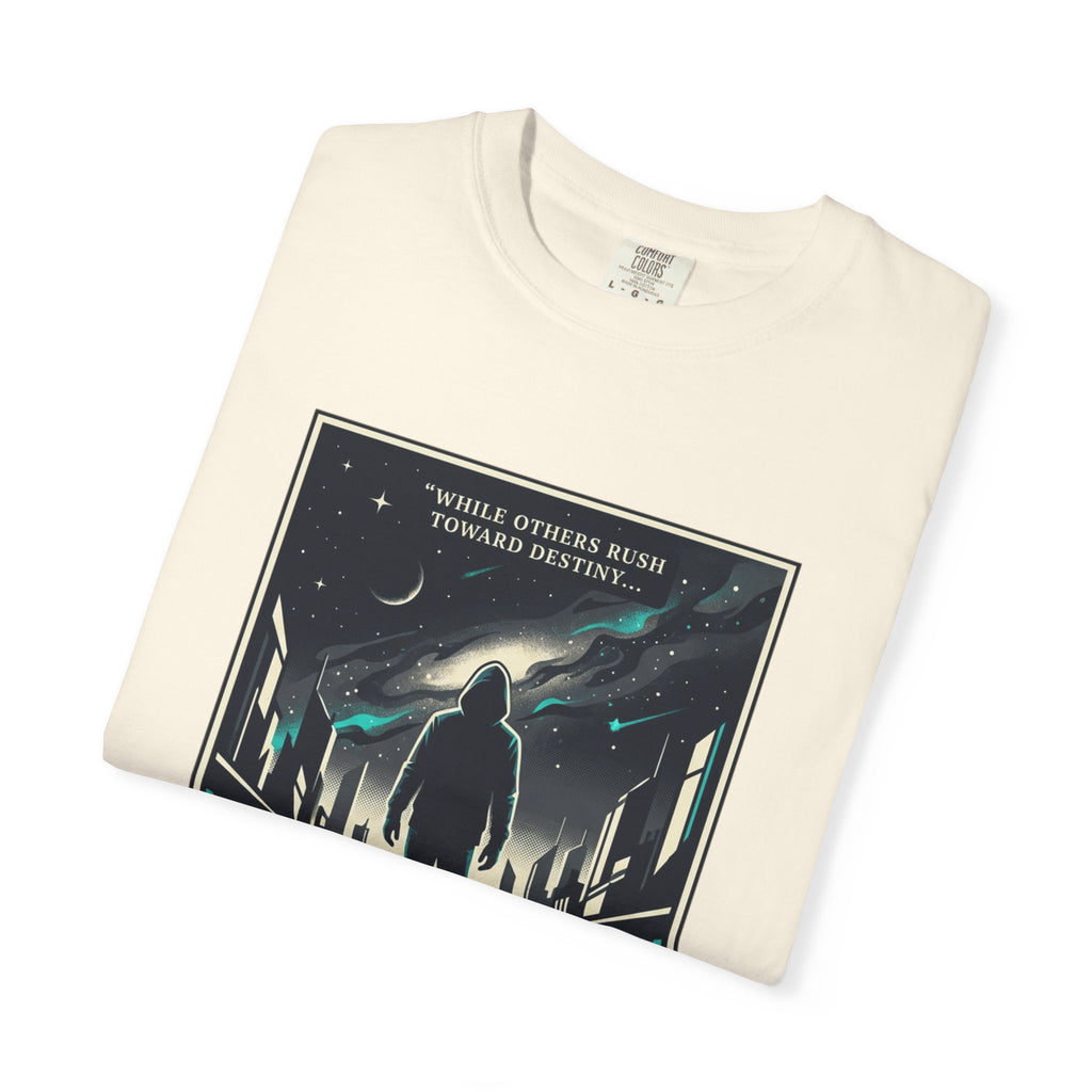 Power Runs Black Astra Sci‑Fi Graphic T-Shirt — "I walk toward understanding" Poster Design by Power Runs Black