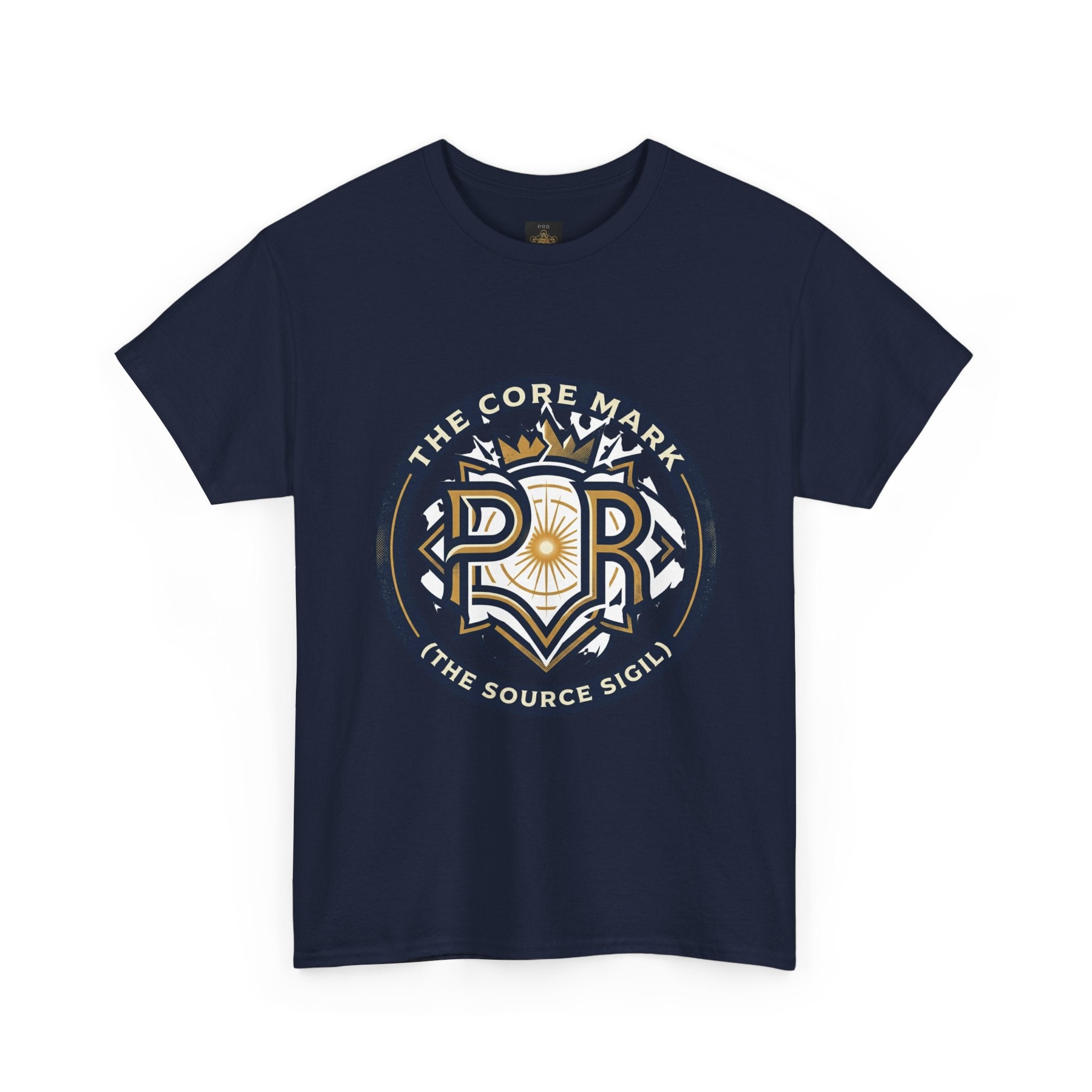 Power Runs Black PRB Core Mark Logo T-Shirt — "The Source Sigil" Retro Emblem Tee by Power Runs Black