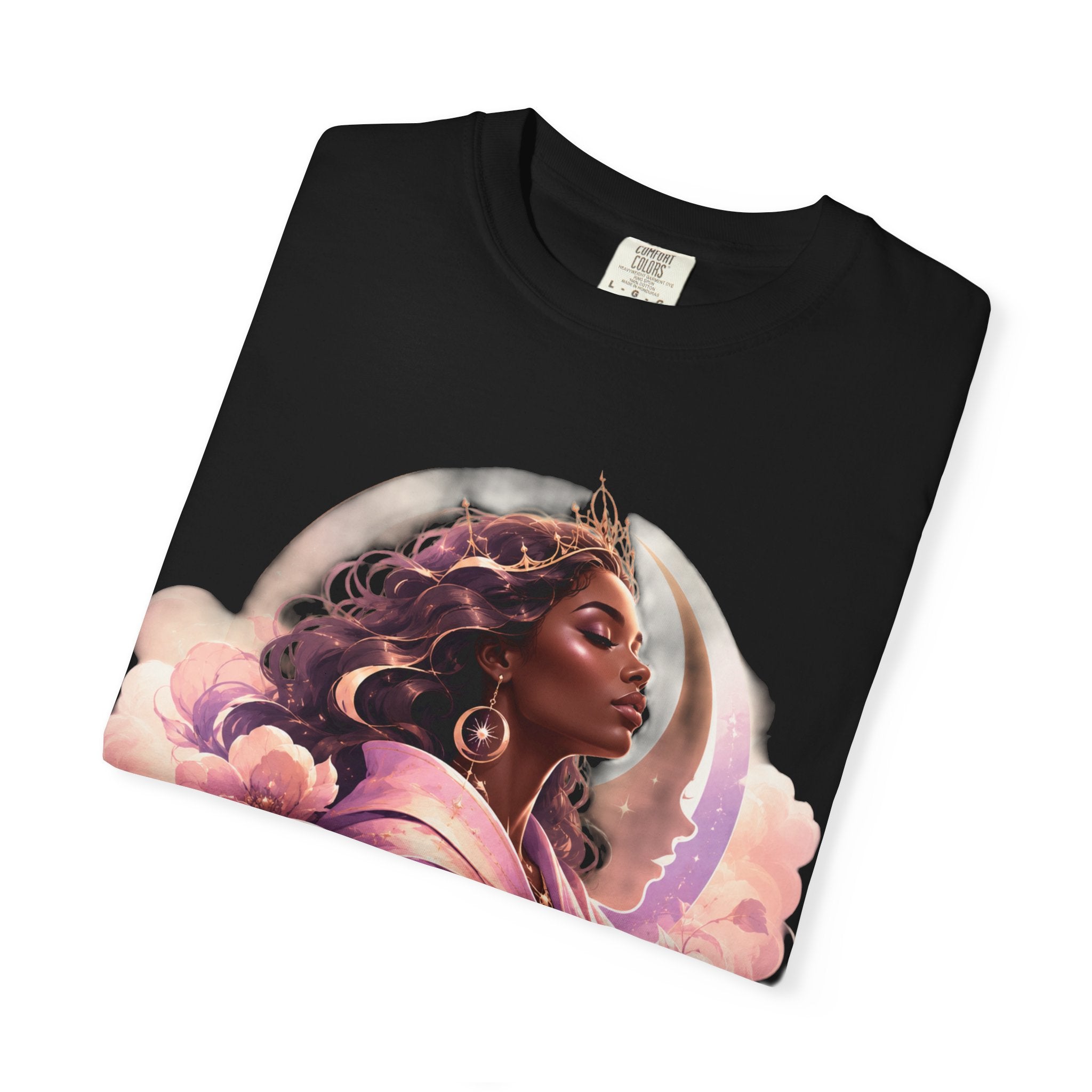 Power Runs Black graphic tee | Black woman portrait, Afro empowerment shirt by Power Runs Black