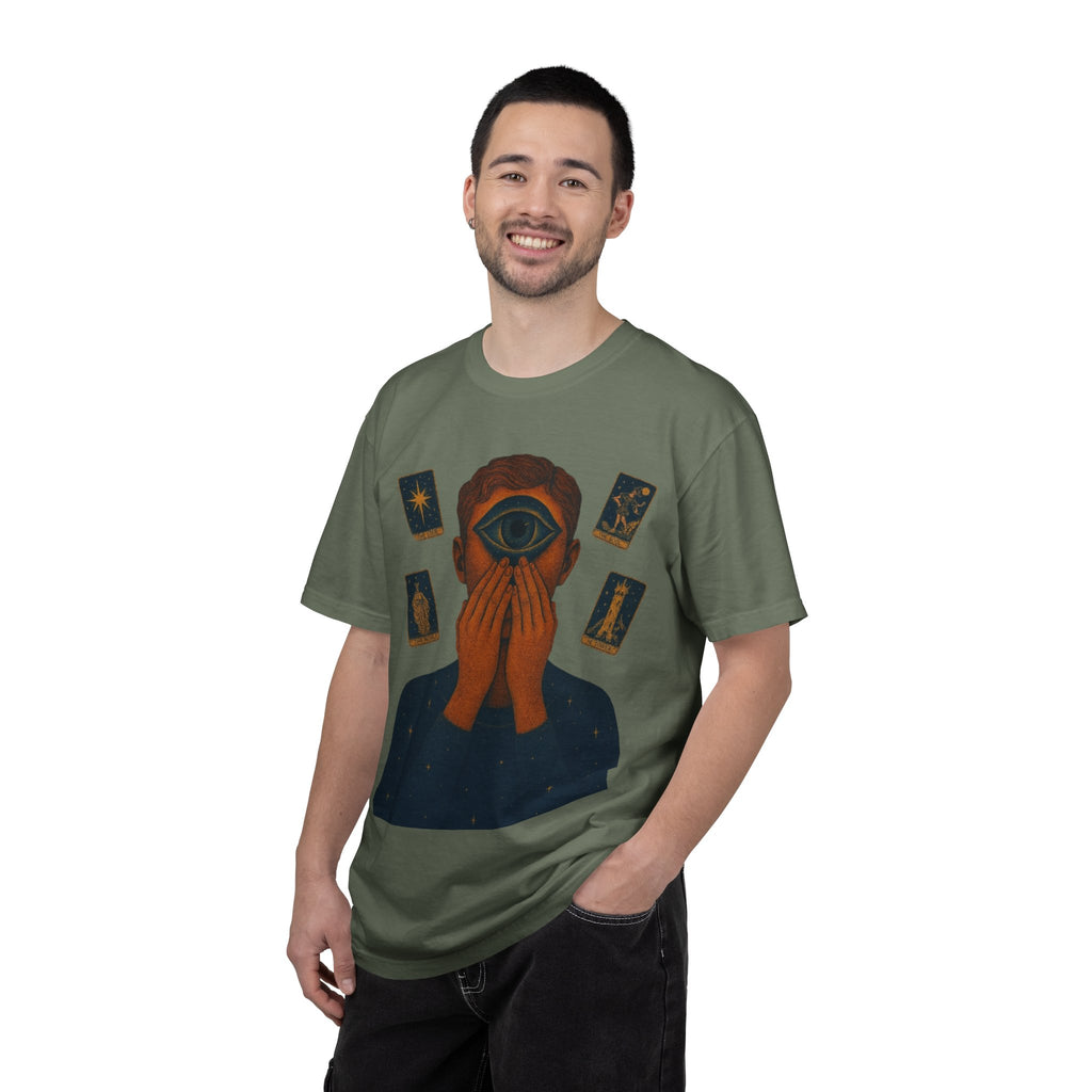 PRB Third Eye Tarot Illustration T-shirt | Occult Mystic Artwork by Power Runs Black