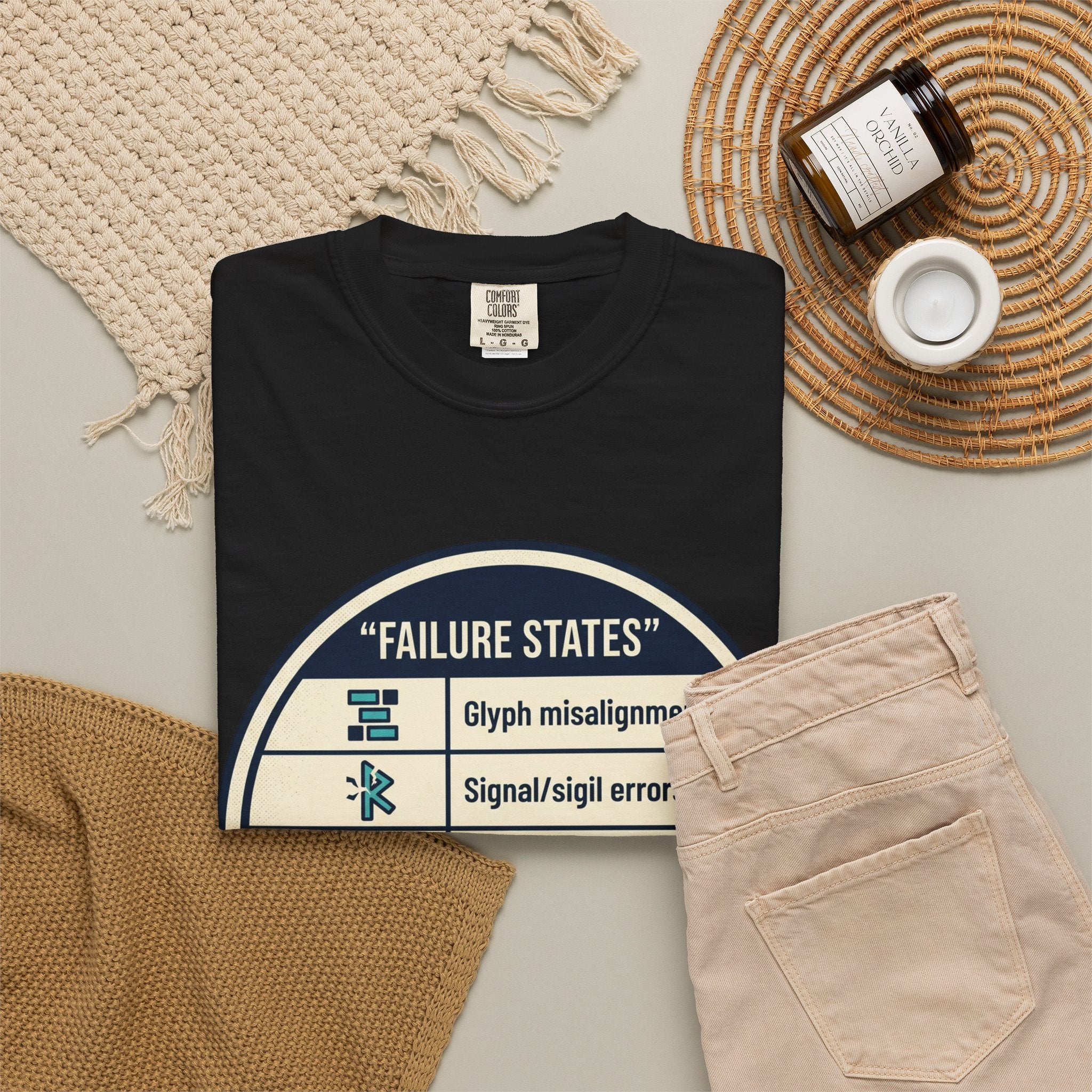 Power Runs Black PRB Failure States T-Shirt — Sci‑Fi Status Badge Graphic Tee by Printify