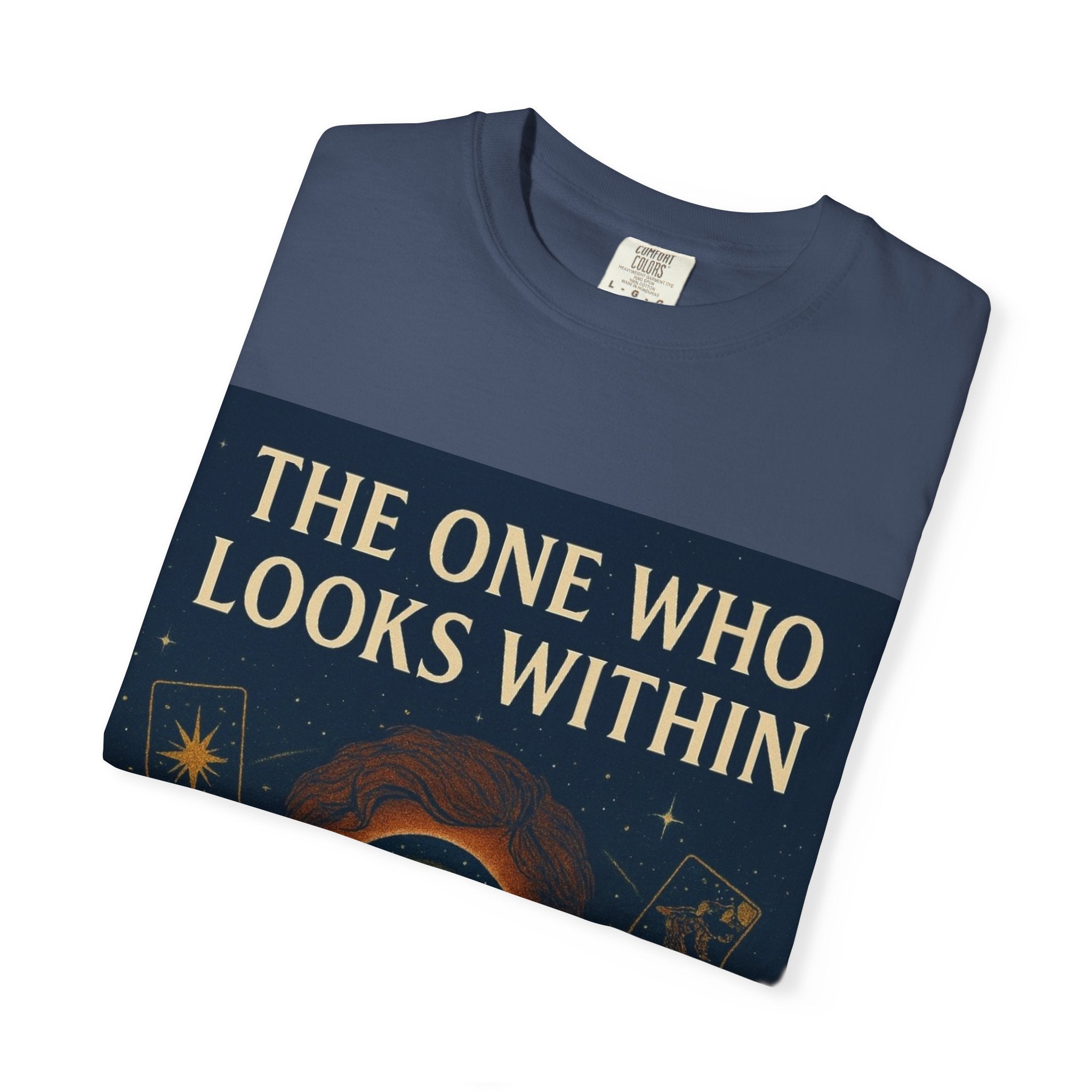 PRB Tarot Eye T-Shirt — "The One Who Looks Within" Mystical Graphic Tee by Power Runs Black