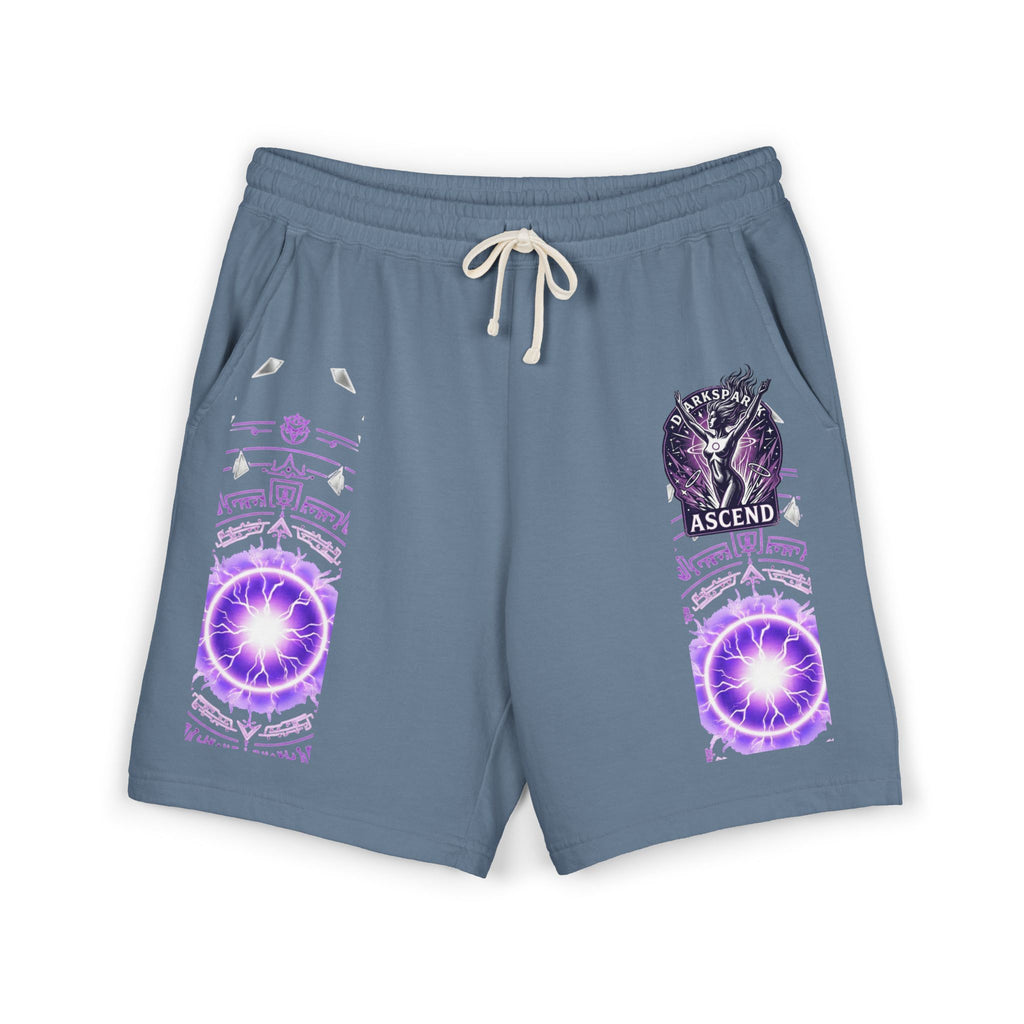 Power Runs Black PRB Ascend Graphic Sweat Shorts — Light Fleece Athletic Lounge Shorts by Printify