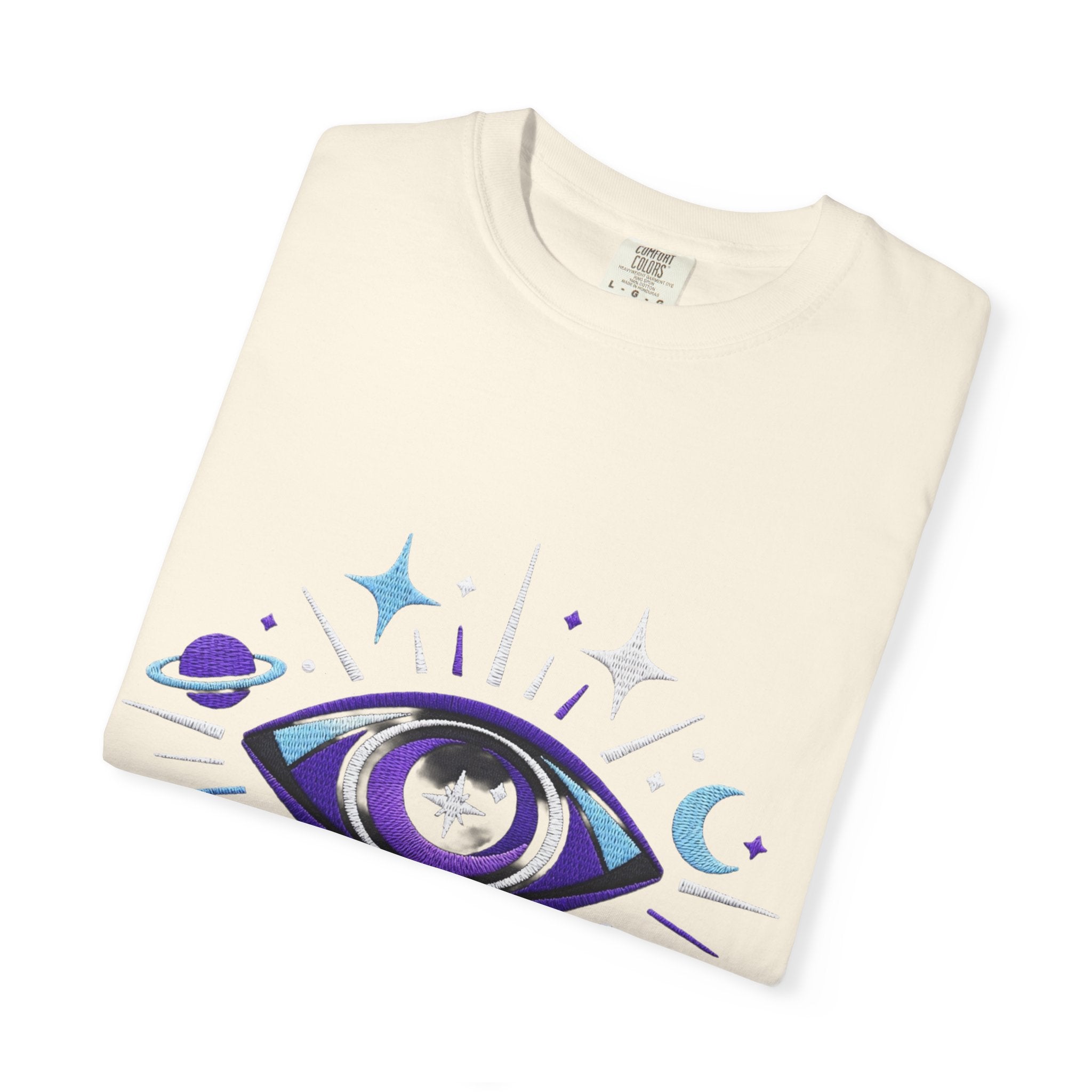 PRB Mystic All-Seeing Eye T-shirt | Cosmic Moon and Stars by Printify