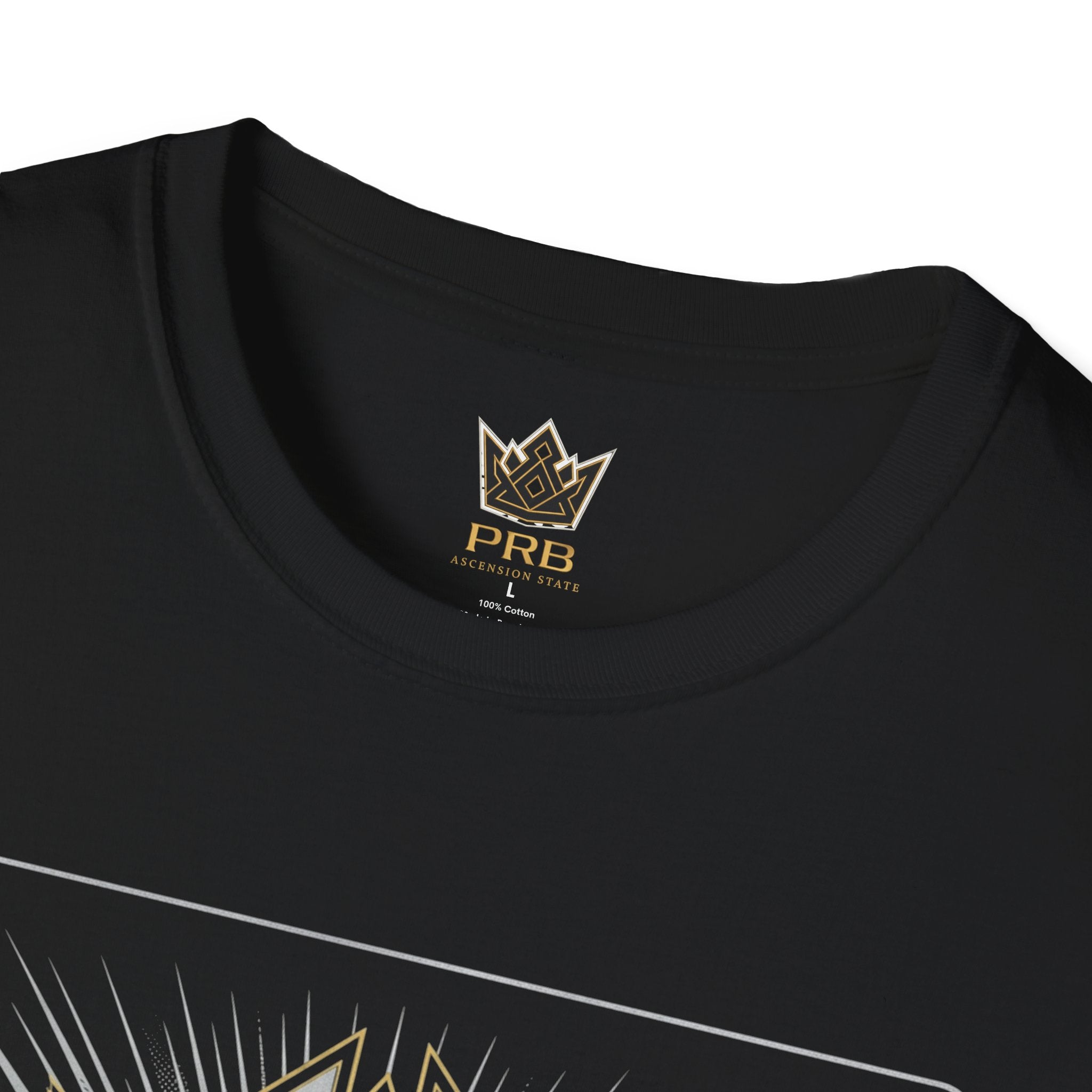 Power Runs Black PRB The Current Geometric Logo T-Shirt by Power Runs Black